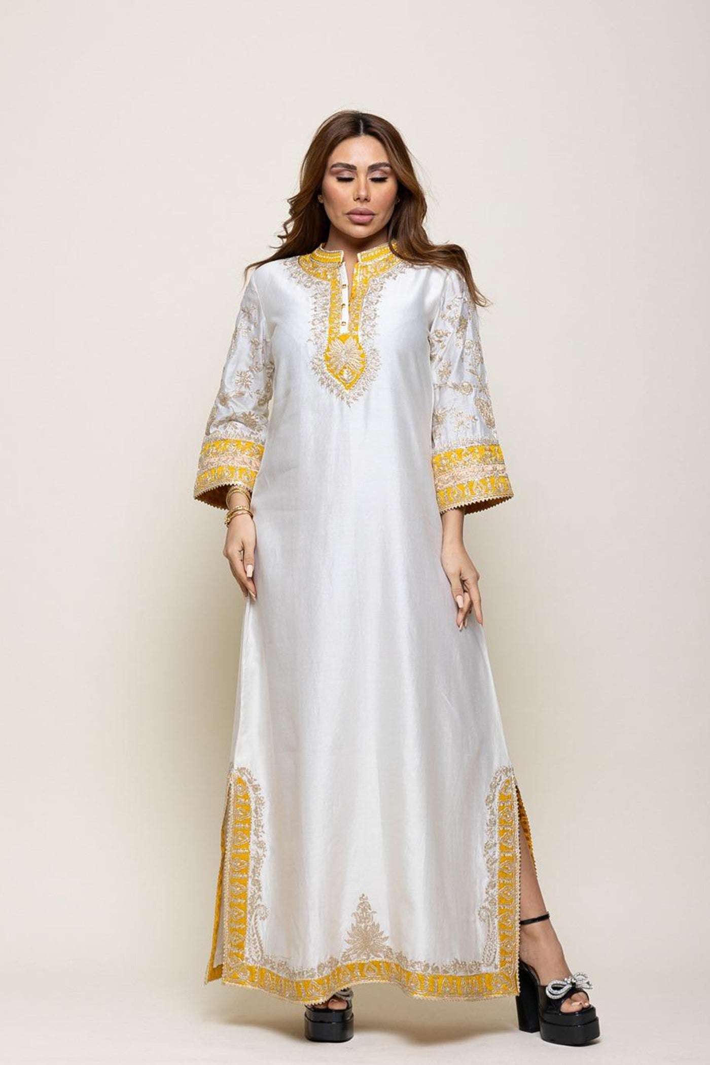 Resham - Daisy Ivory Abaya