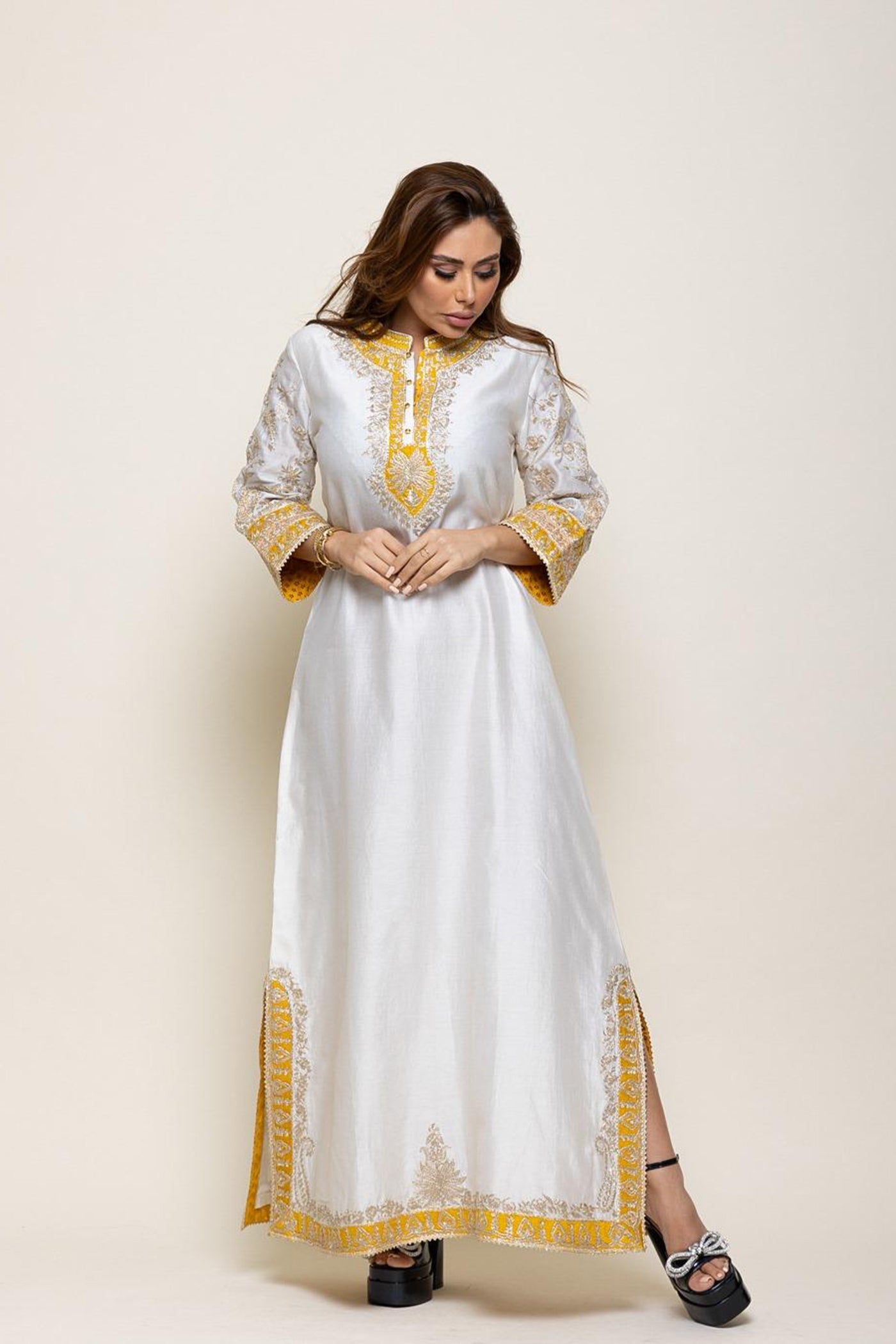 Resham - Daisy Ivory Abaya