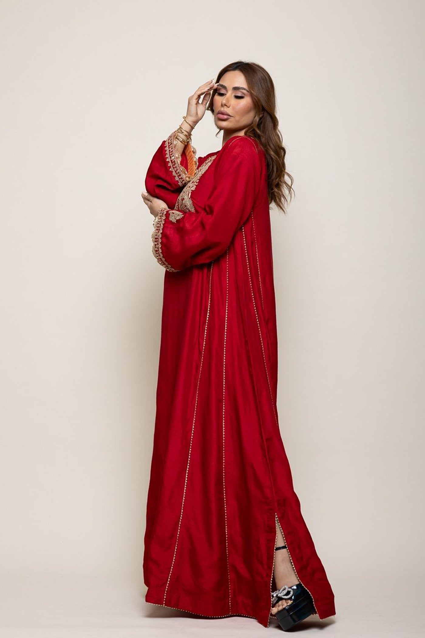 Mehreen - Deep Red Abaya