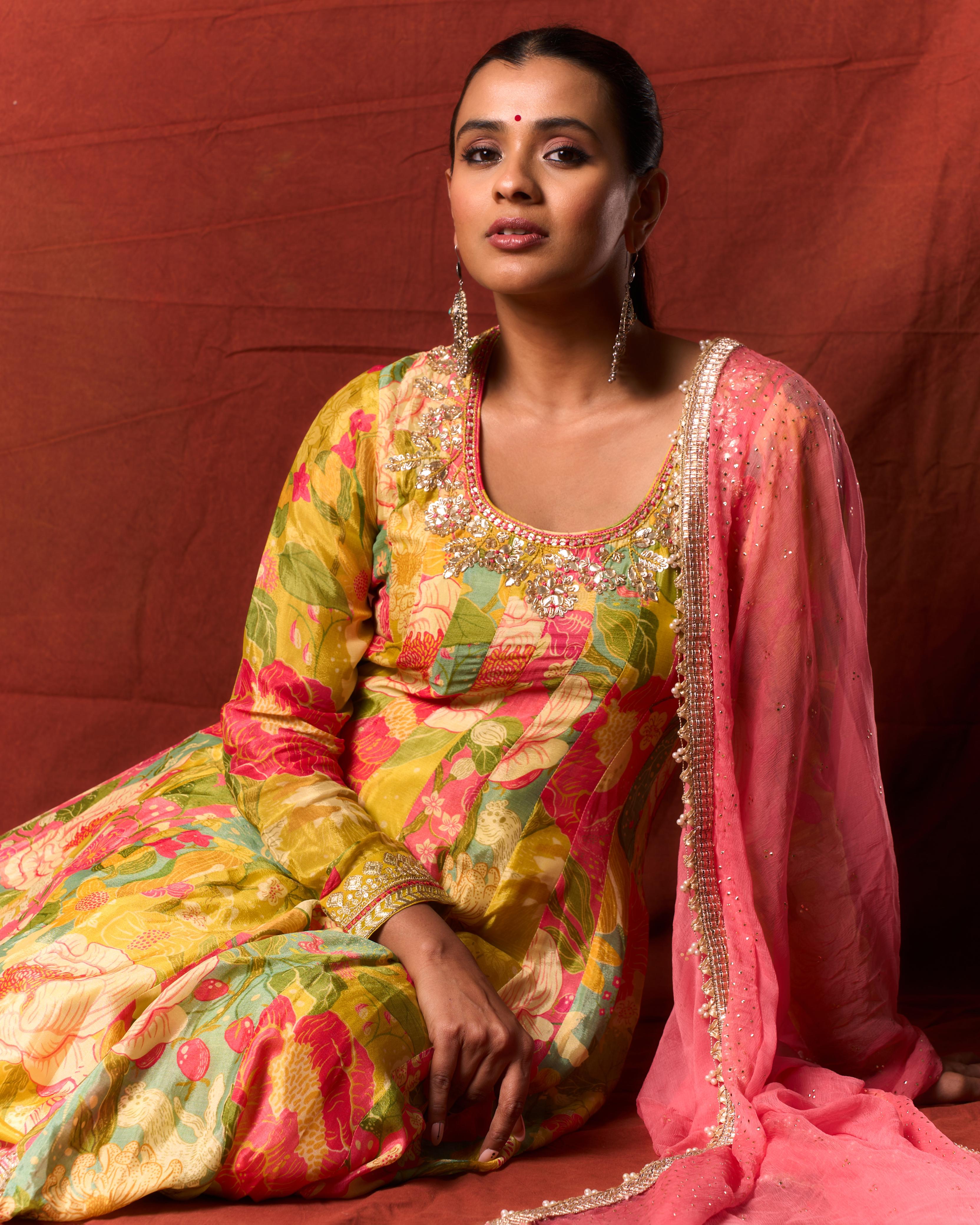 Deepti Anarkali set-Hebah Patel