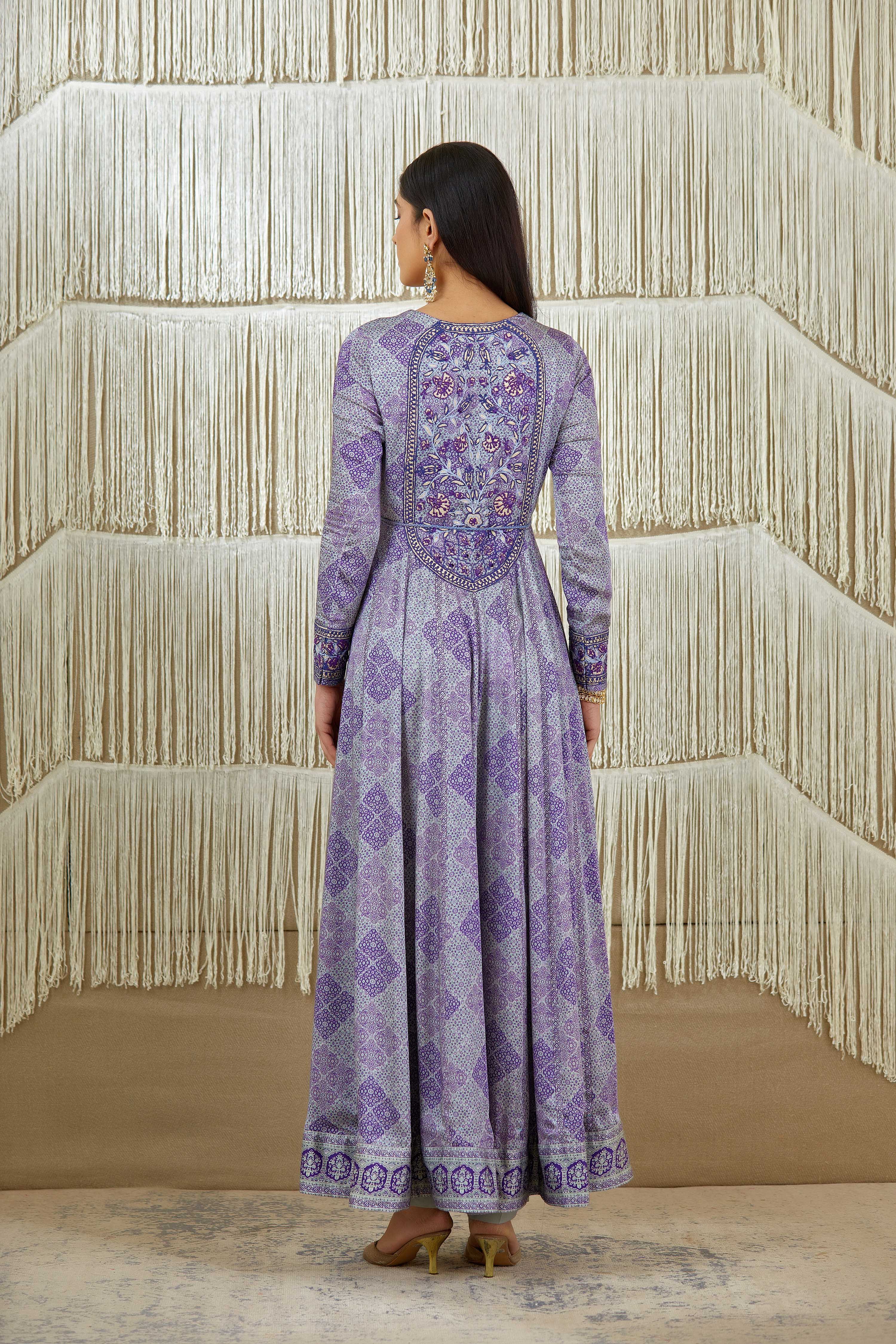 Purple Anarkali set