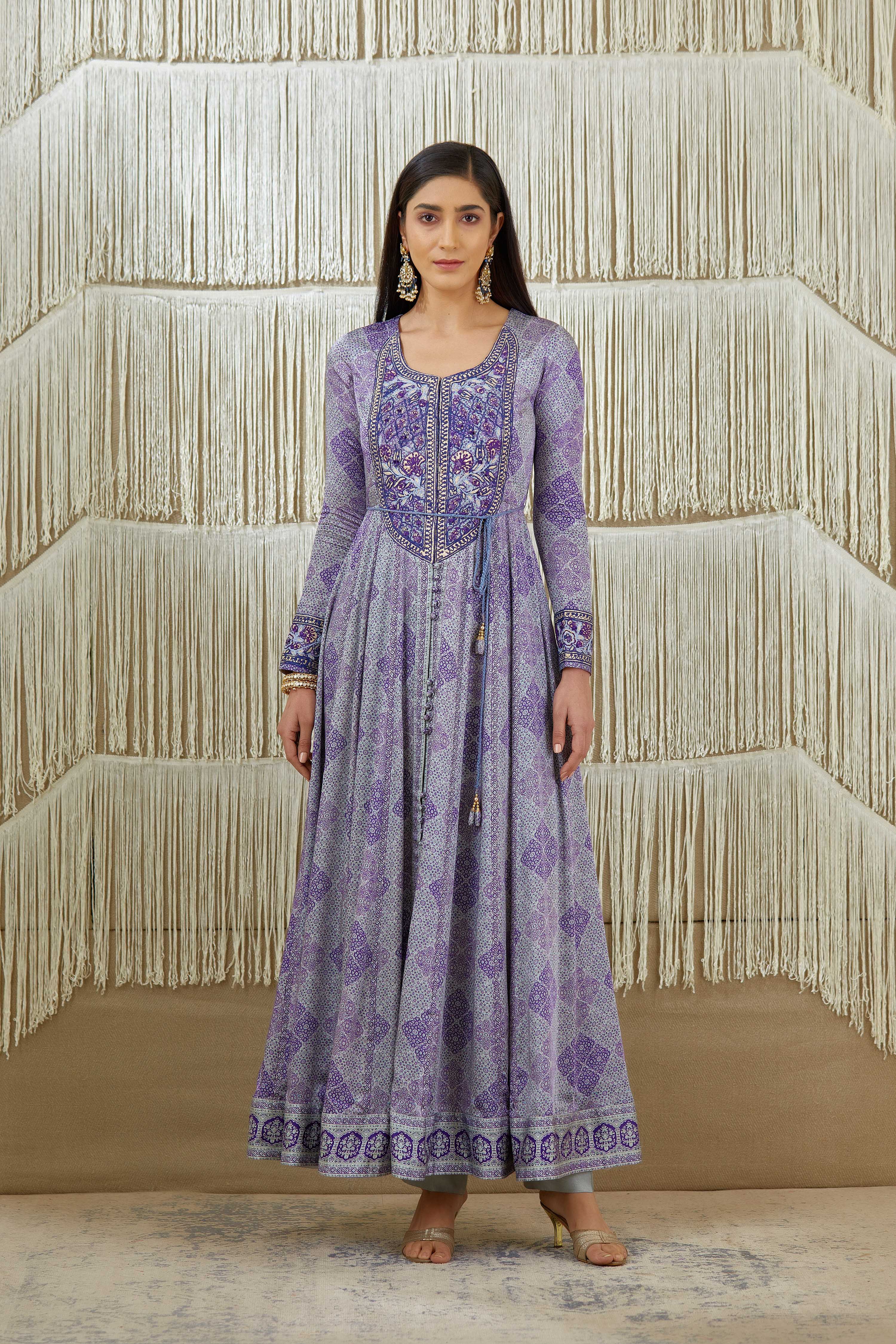 Purple Anarkali set