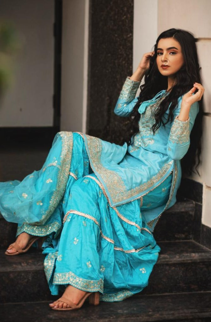 Rati Short Sharara Set- Ankitta Sharma