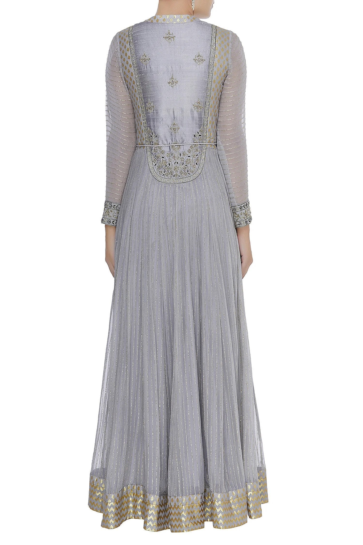 Grey Anarkali Set