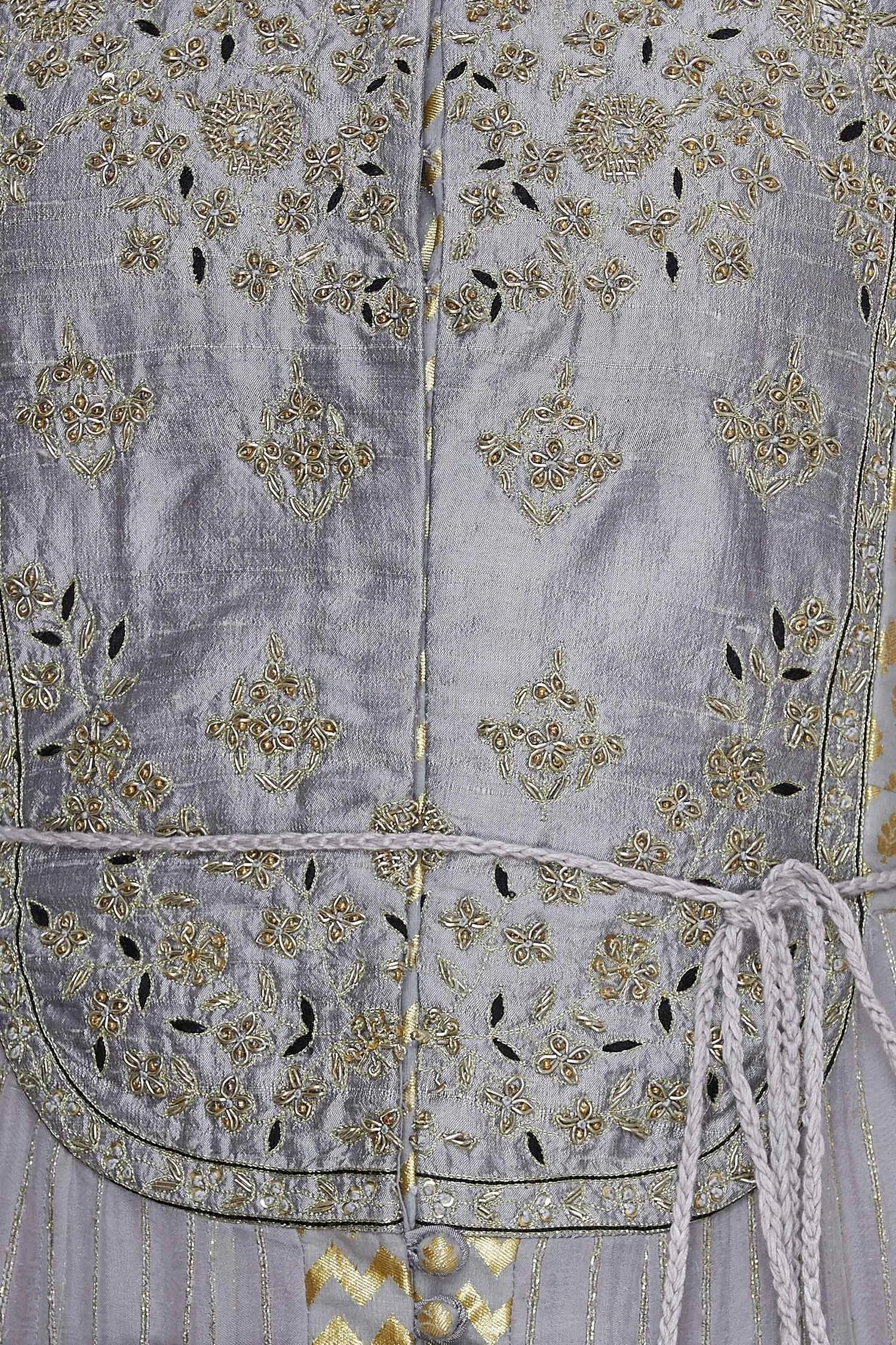 Grey Anarkali Set