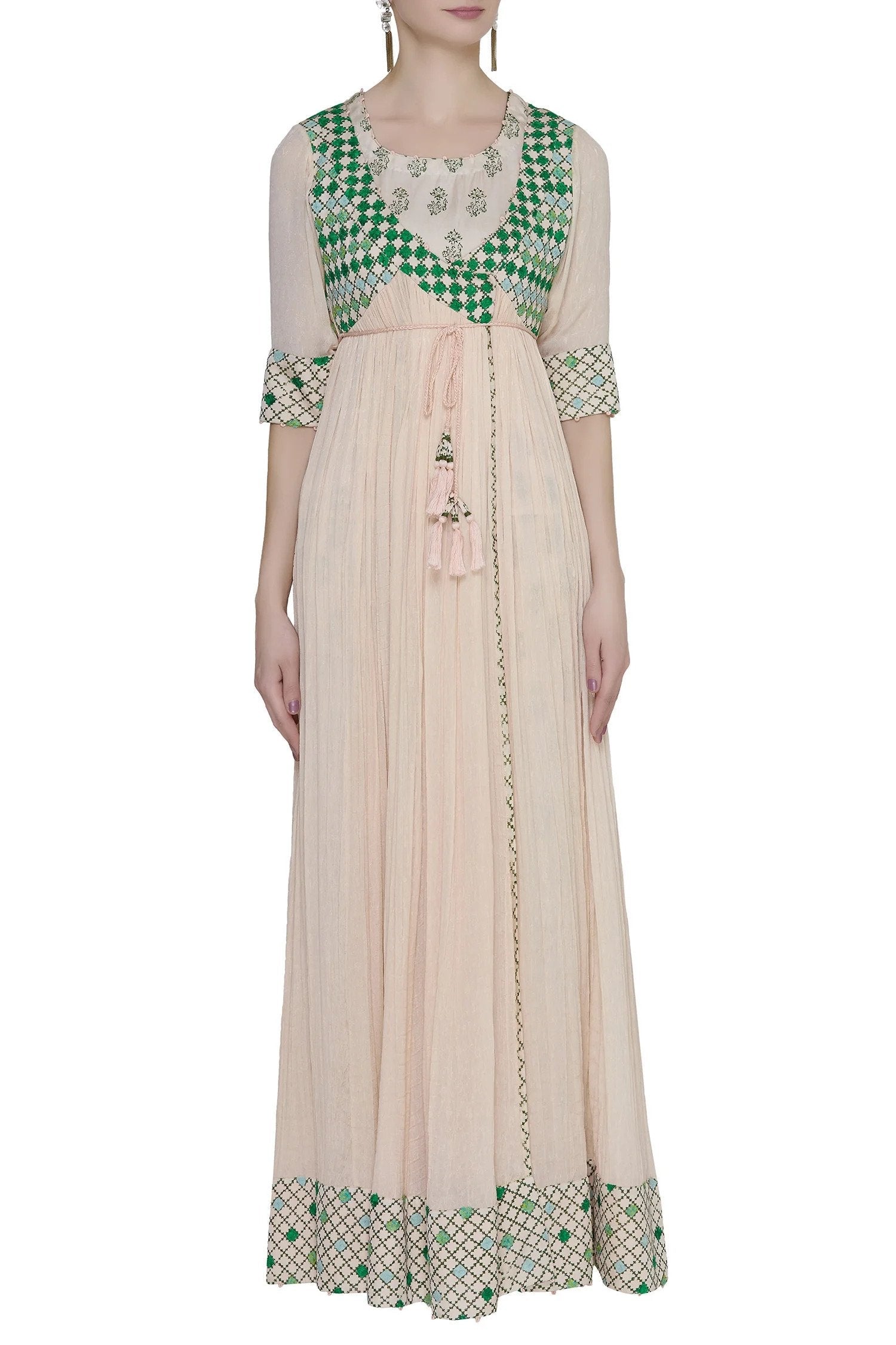 Embroidered Anarkali Set