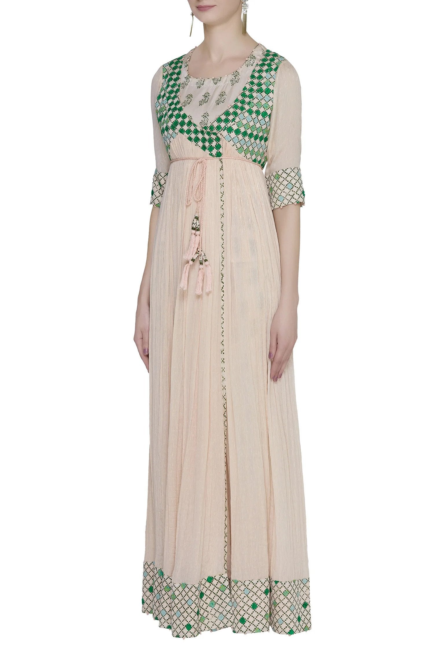 Embroidered Anarkali Set
