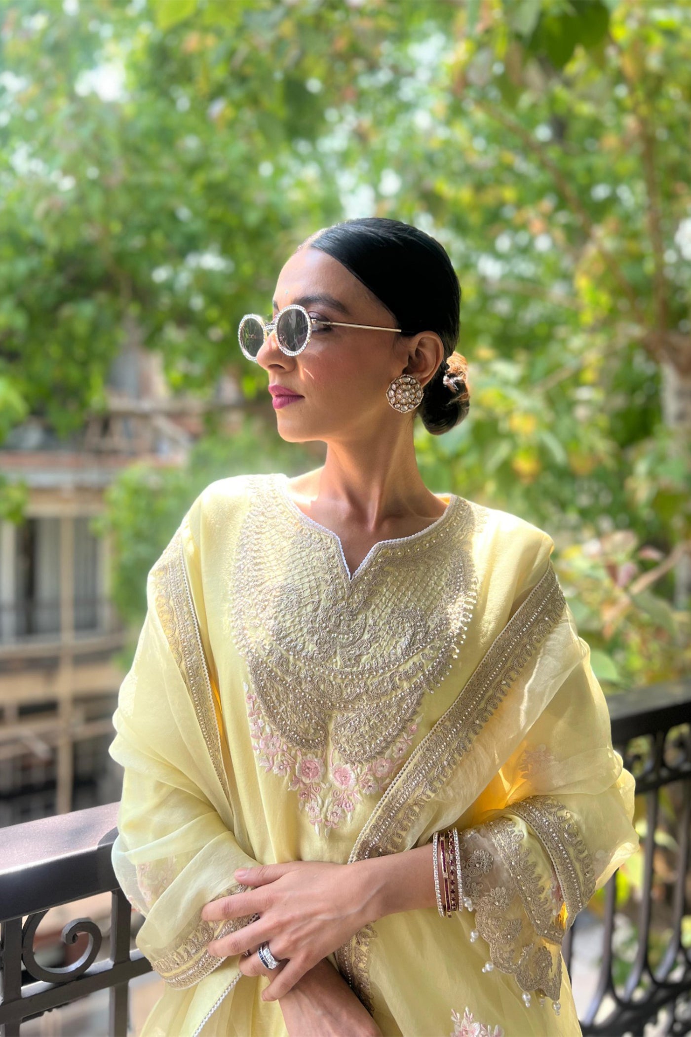 Mehak Jain in Ashira Lemon Yellow- Kurta , Salwar with Dupatta