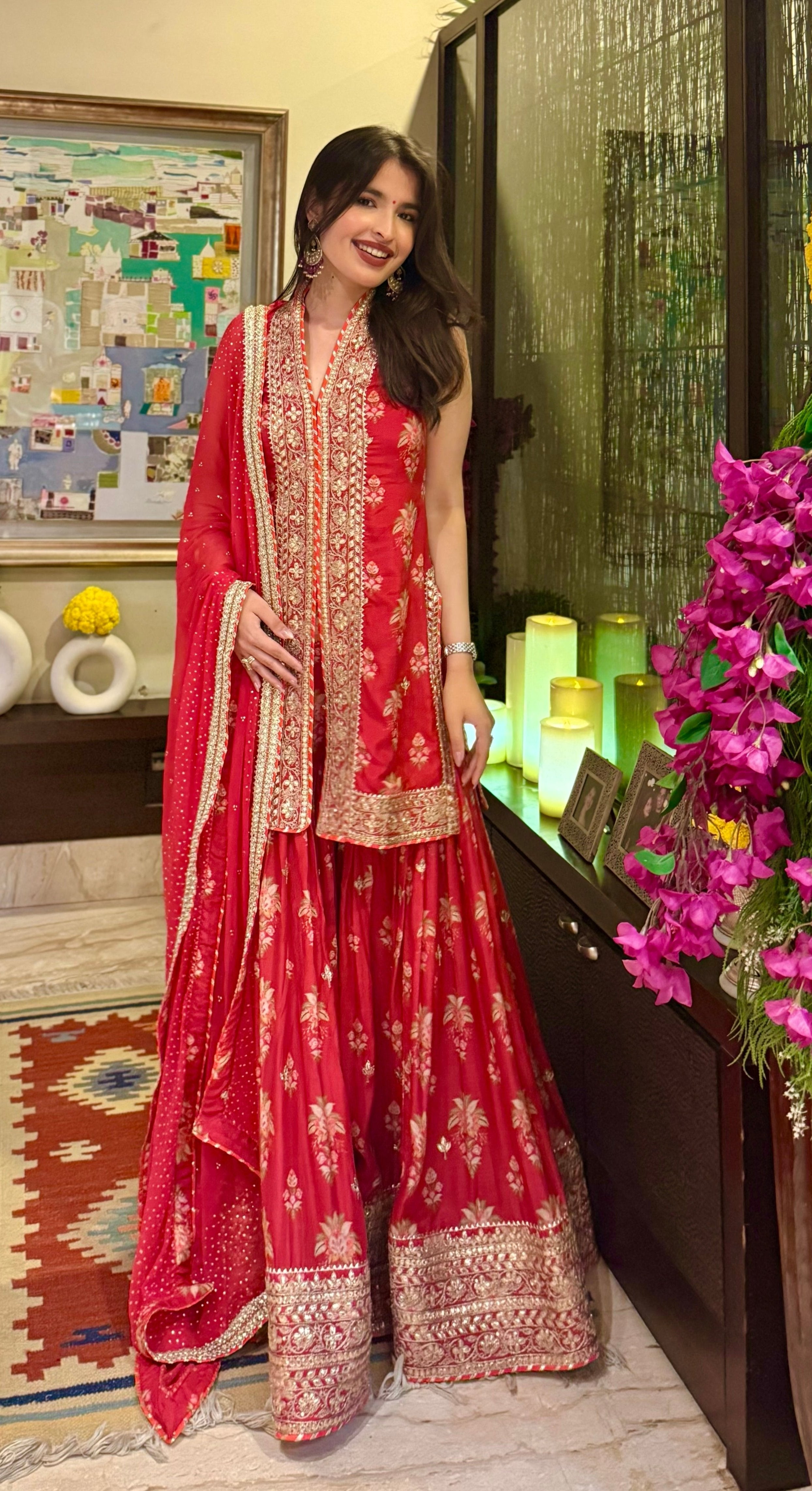 Dhriti Sleeveless Sharara Set-Saachi Daga