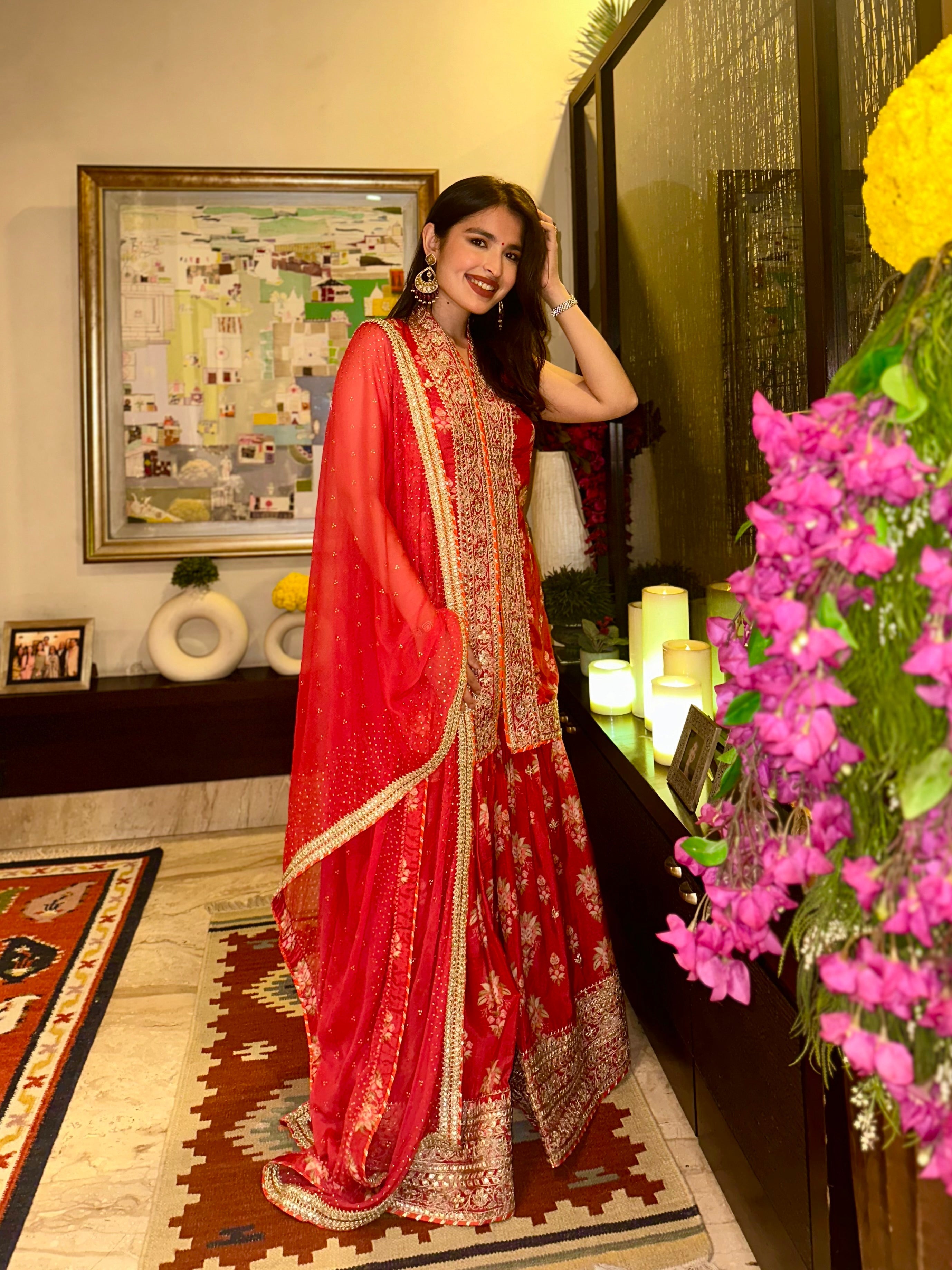 Dhriti Sleeveless Sharara Set-Saachi Daga