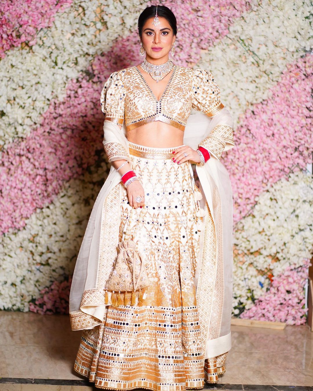 Shraddha Arya Marigold Brocade Zarine Lehenga Set