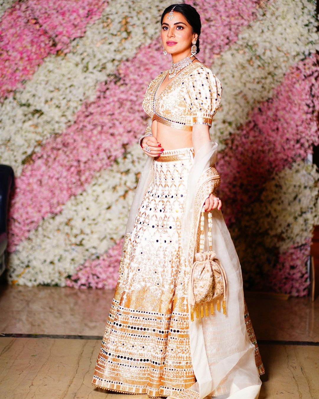 Shraddha Arya Marigold Brocade Zarine Lehenga Set