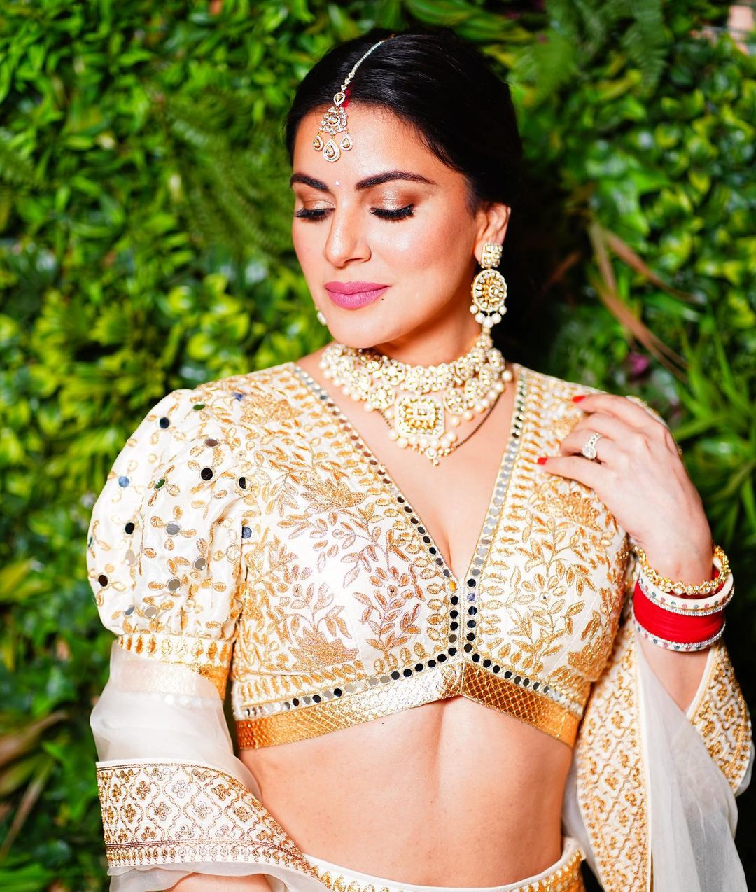 Shraddha Arya Marigold Brocade Zarine Lehenga Set