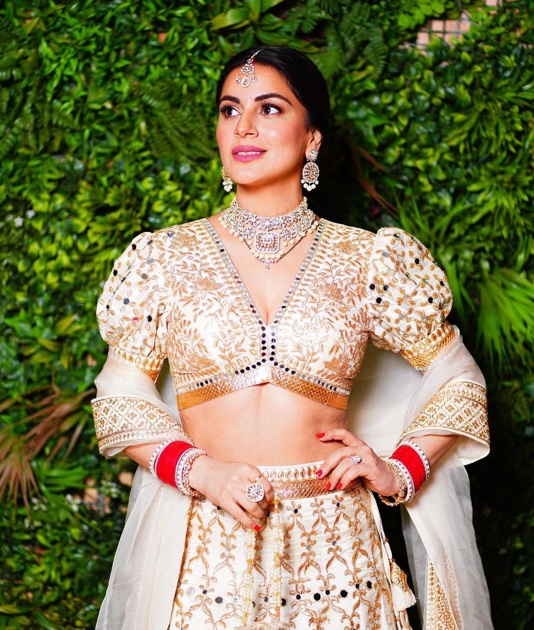 Shraddha Arya Marigold Brocade Zarine Lehenga Set