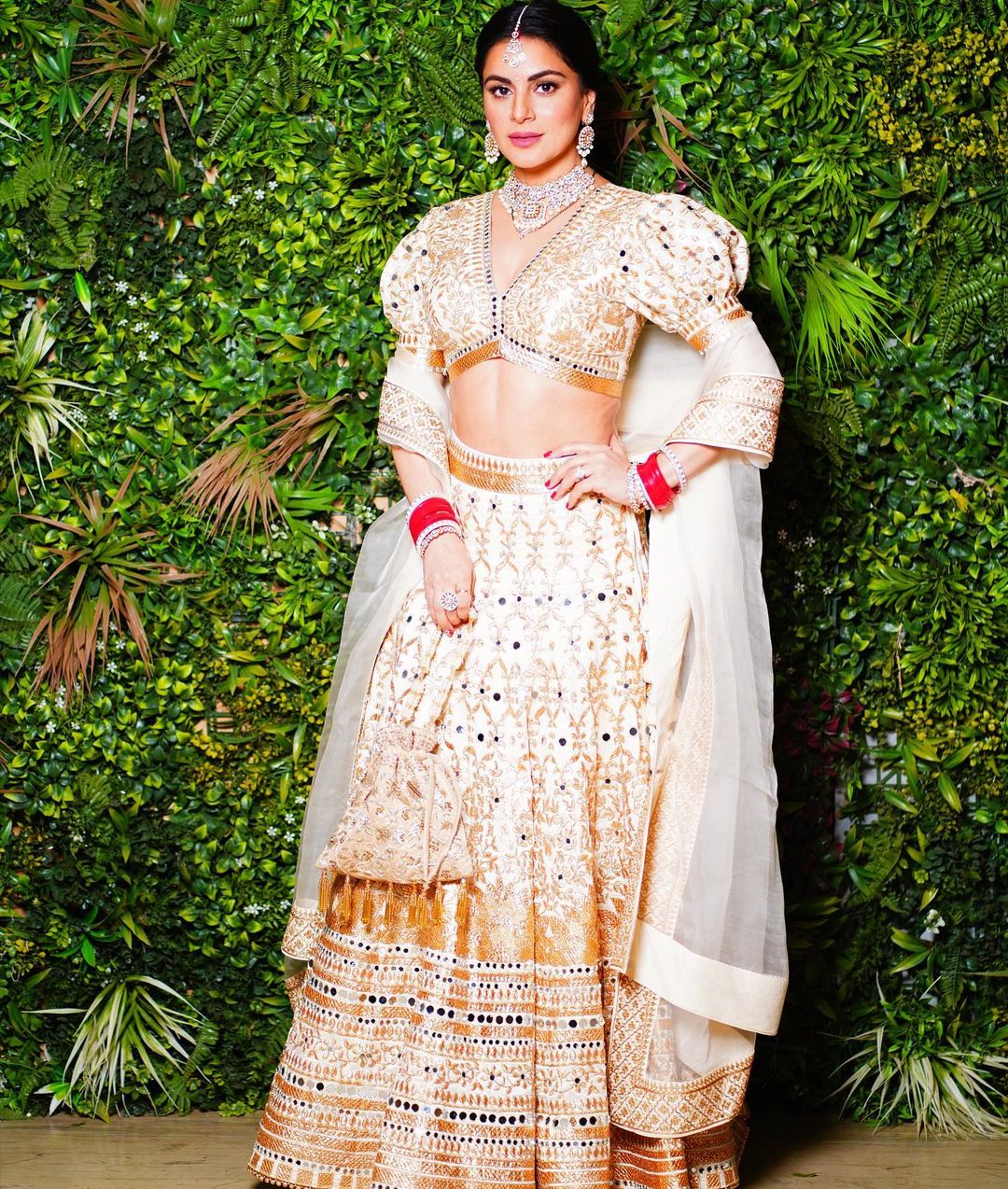 Shraddha Arya Marigold Brocade Zarine Lehenga Set