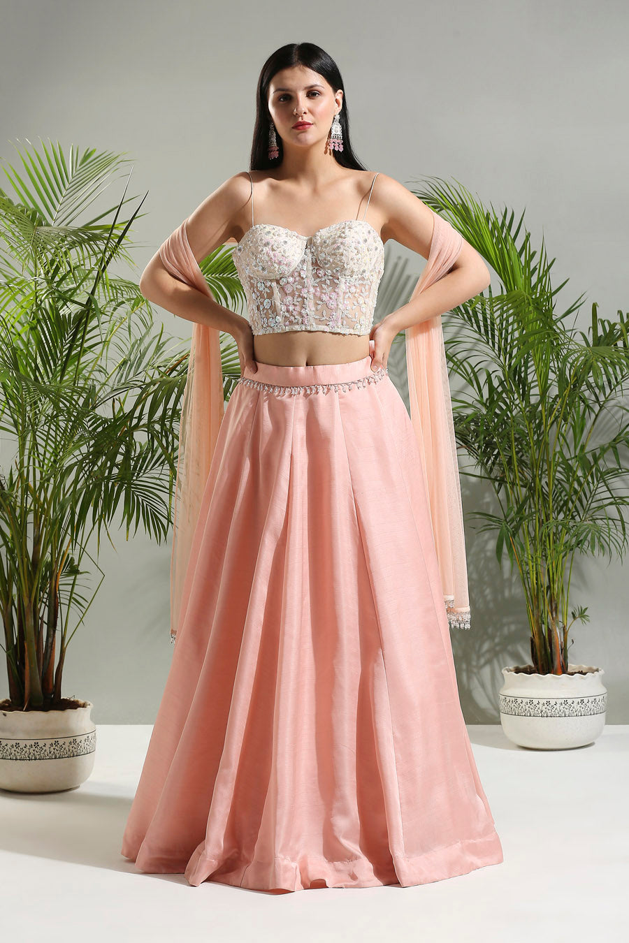 Ave Chicago x Priti Sahni Peach Corset Set