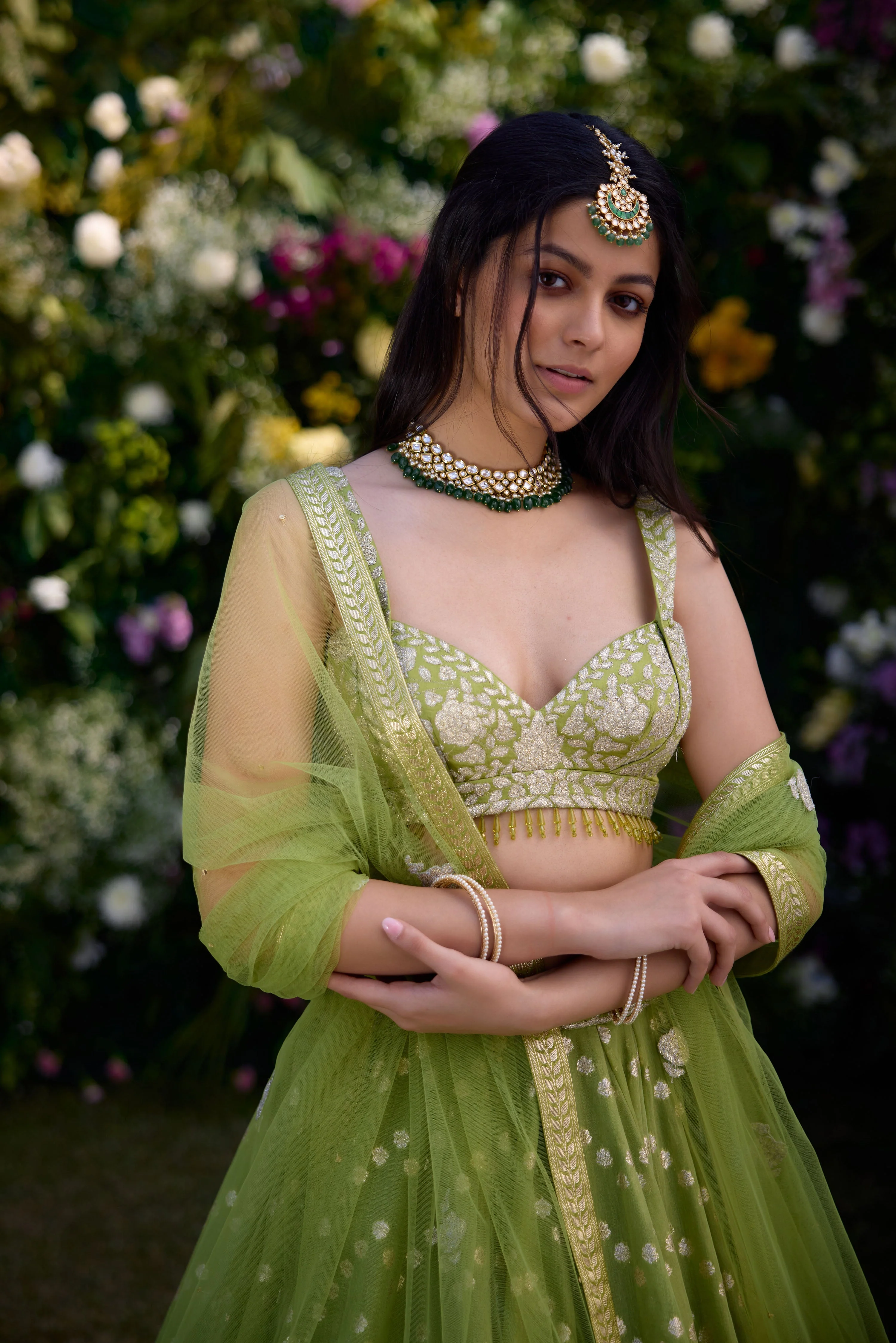 Ave Chicago x Shyam Naryan Prasad Irish green lurex