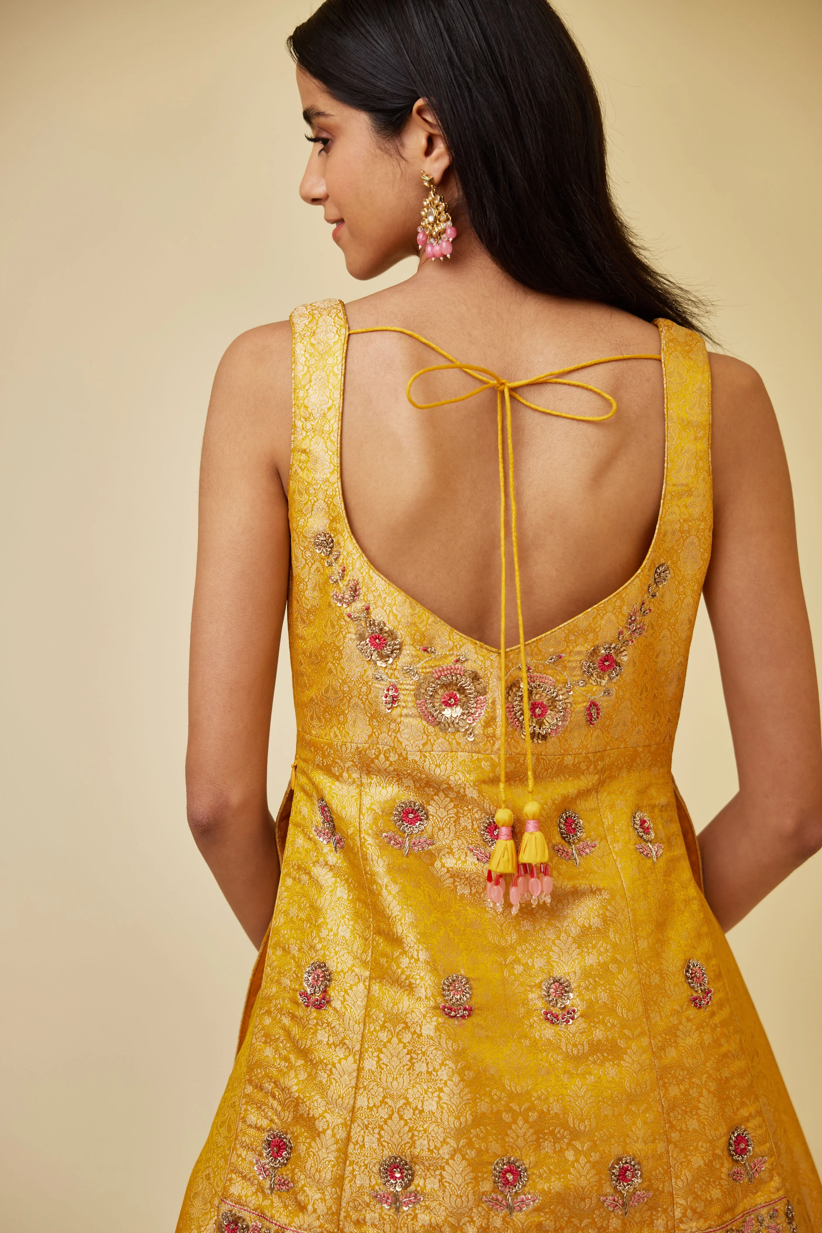 Ave Chicago x Shyam Narayan Prasad Spectra Yellow Sharara Set