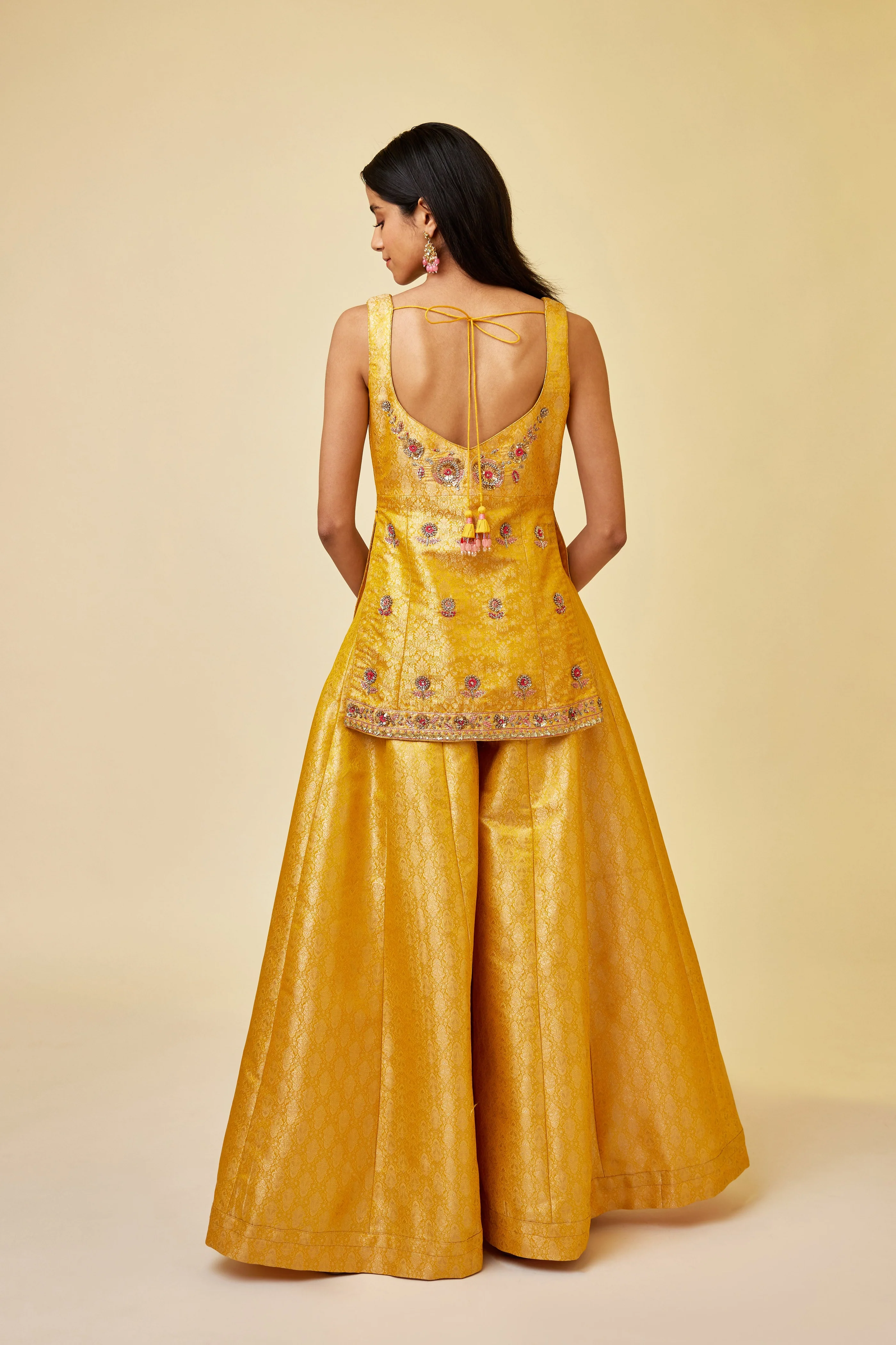 Ave Chicago x Shyam Narayan Prasad Spectra Yellow Sharara Set
