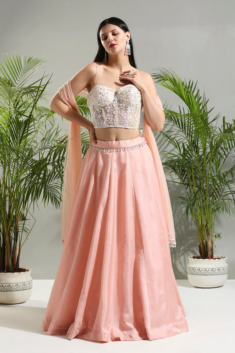 Ave Chicago x Priti Sahni Peach Corset Set