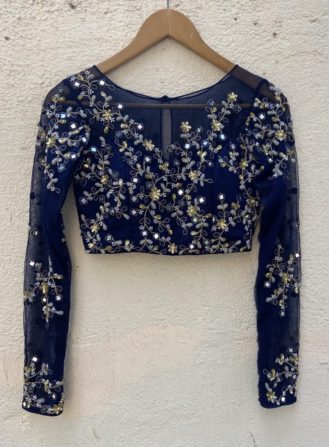 Ave Chicago x Priti Sahni Midnight Blue Lehenga Set