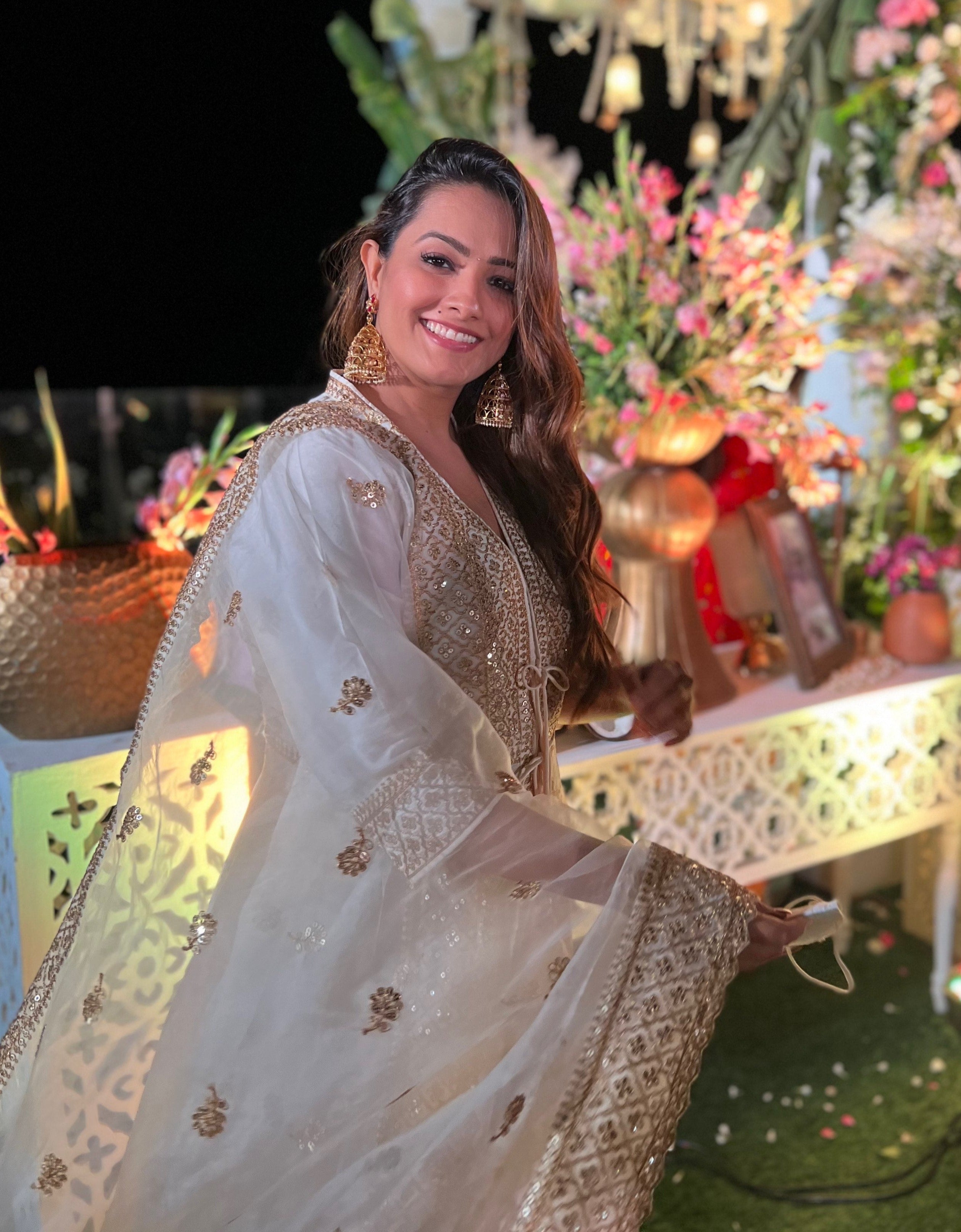 Marigold Brocade FO Set with Churidar