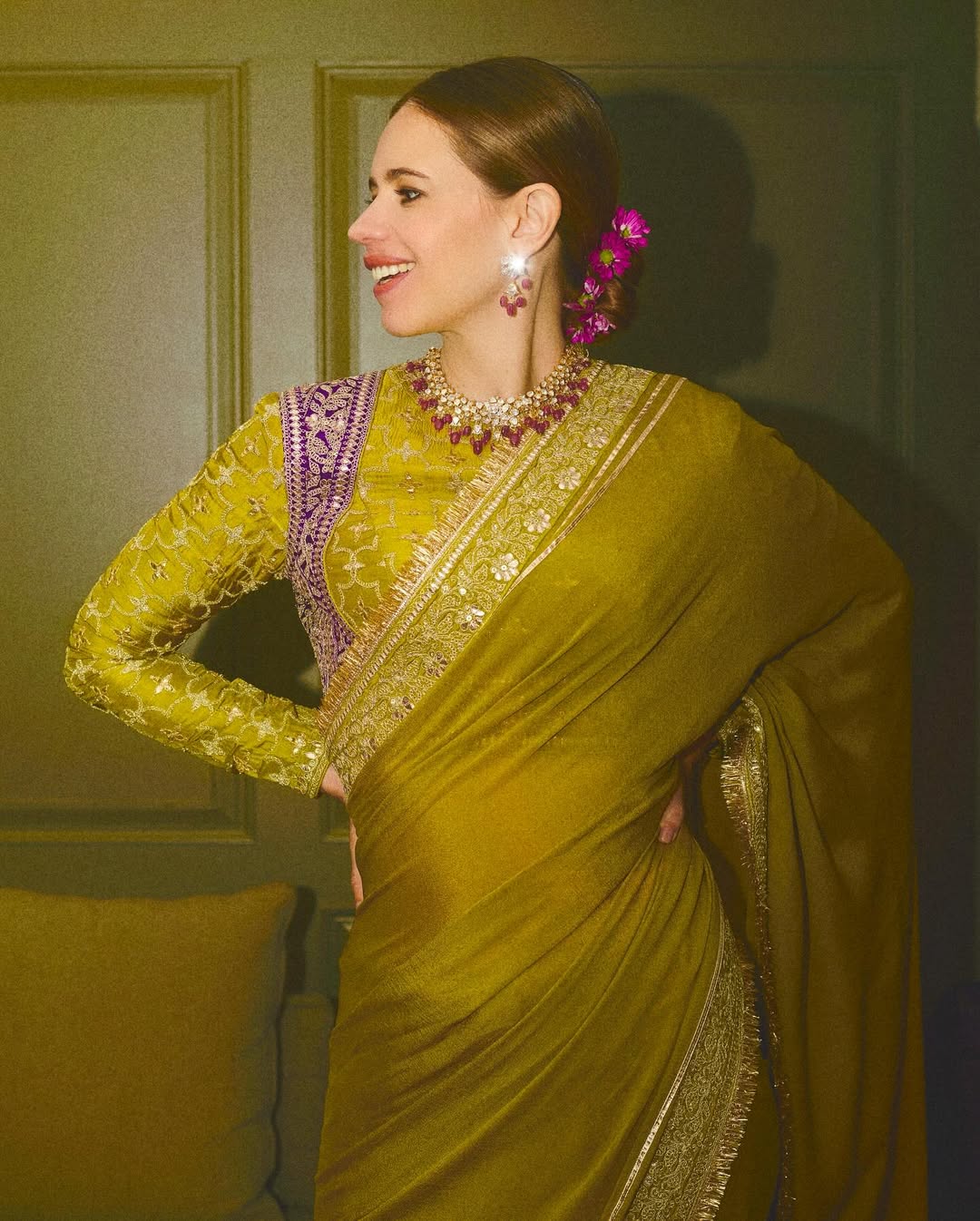 Kalki Koechlin in Nizaam Saree Set