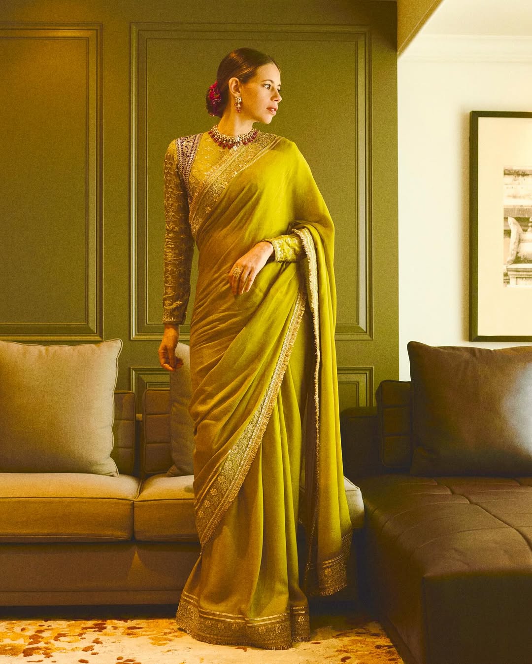 Kalki Koechlin in Nizaam Saree Set