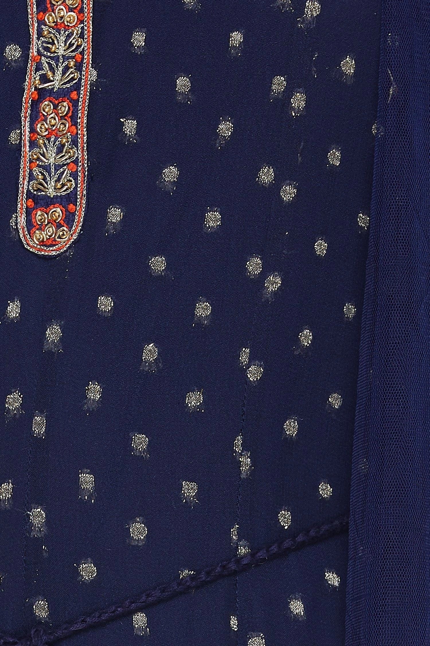 Navy Blue Anarkali Set