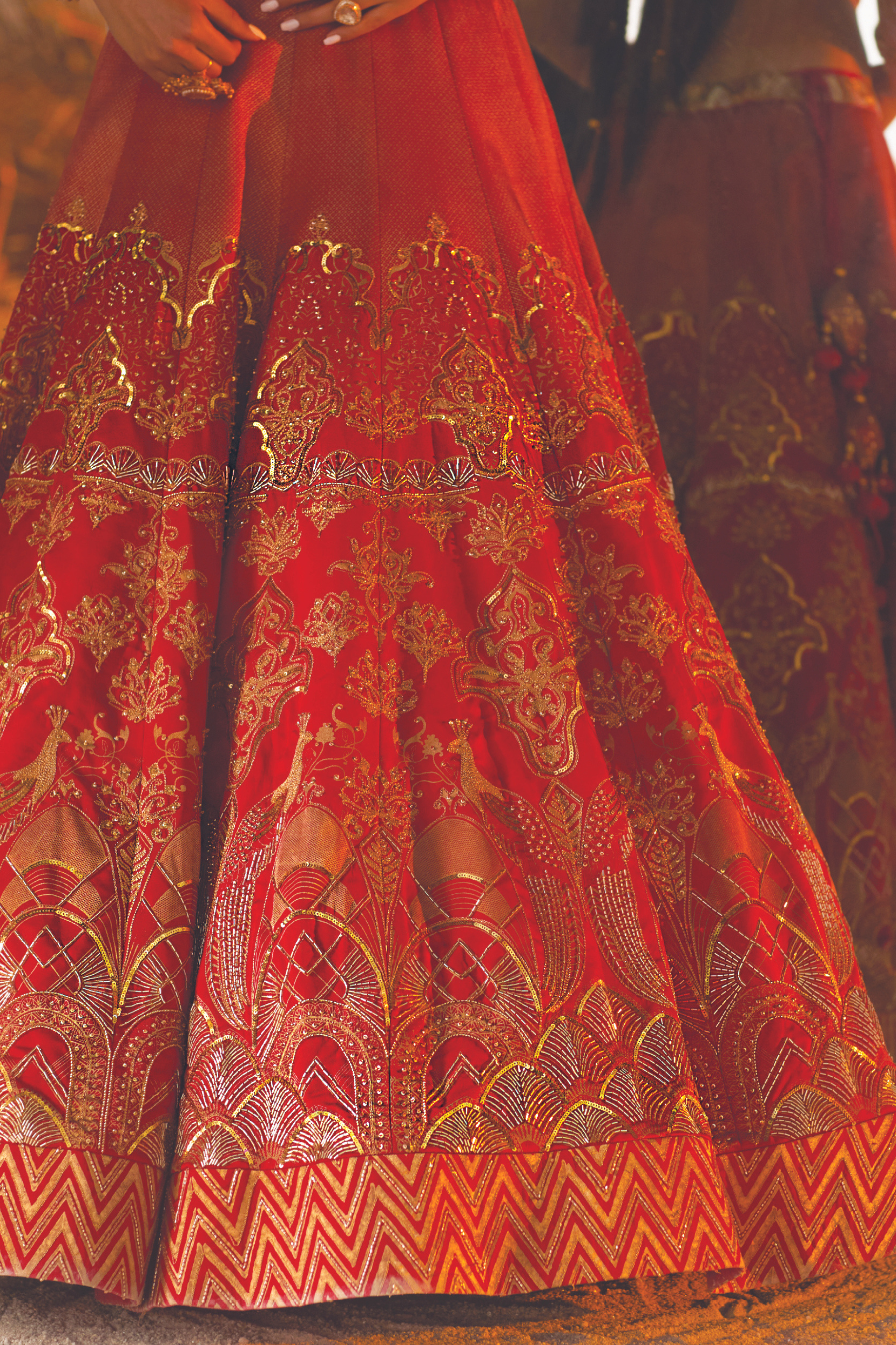 Layla Surkh Lehenga