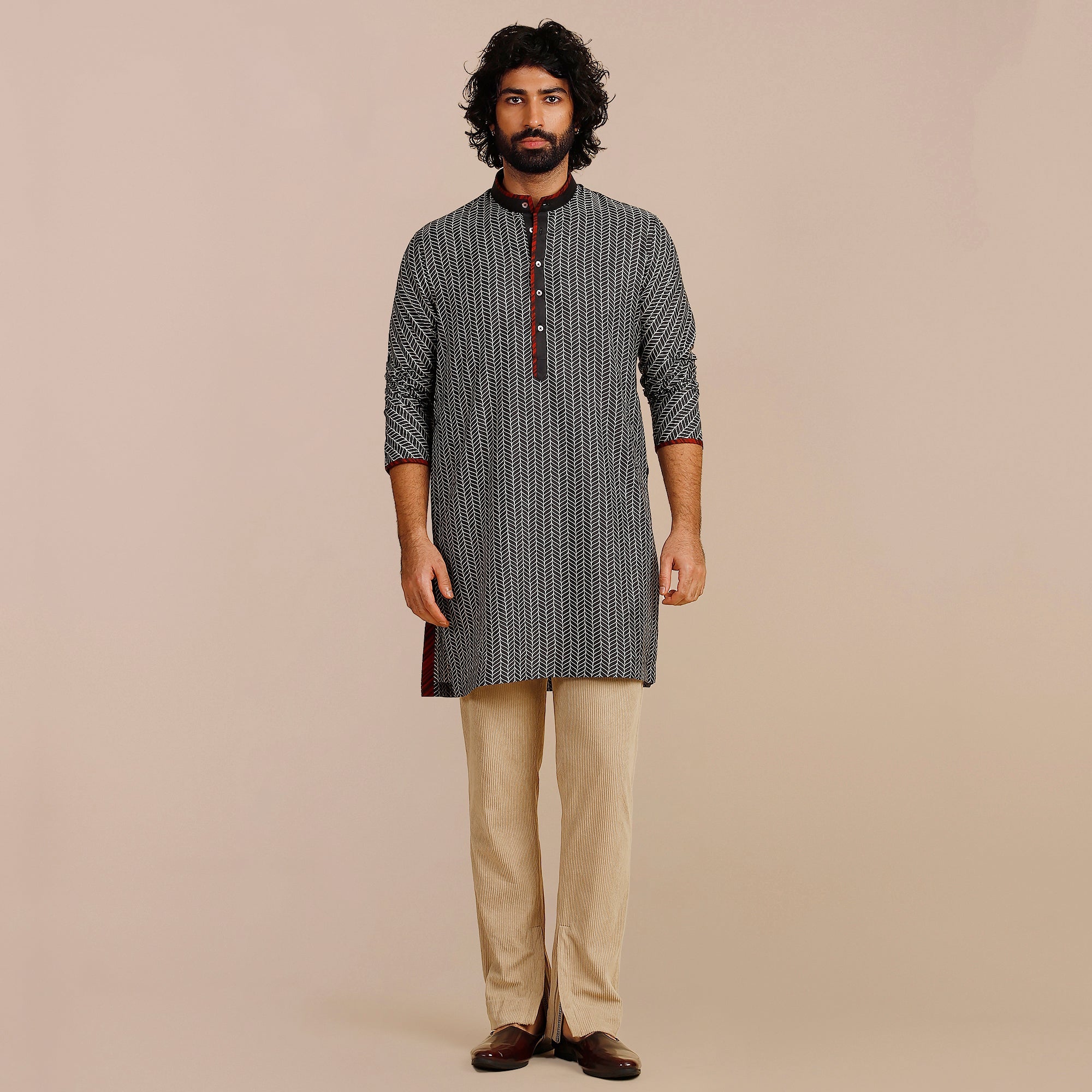 Linear Chevron Kurta | SATT