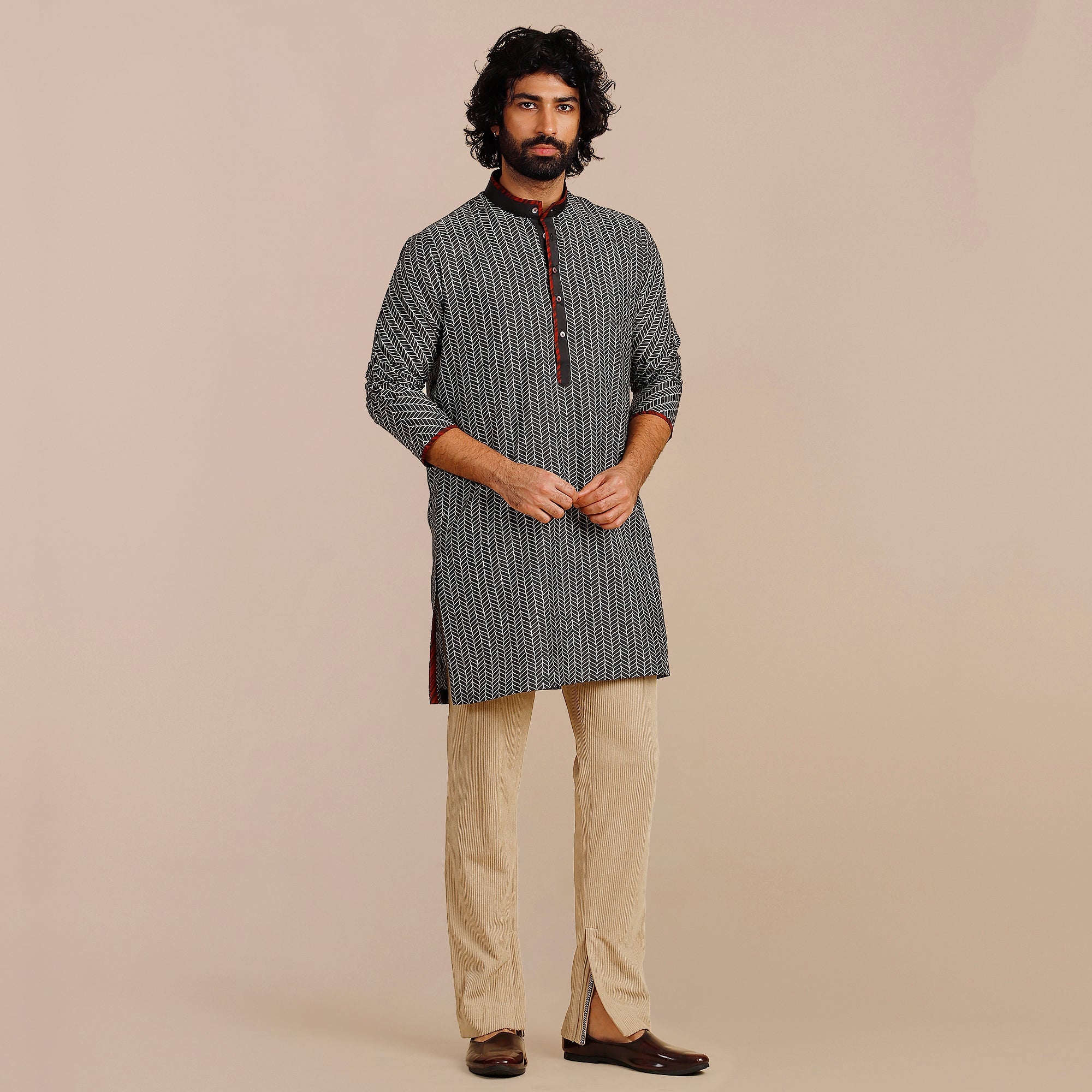 Linear Chevron Kurta | SATT