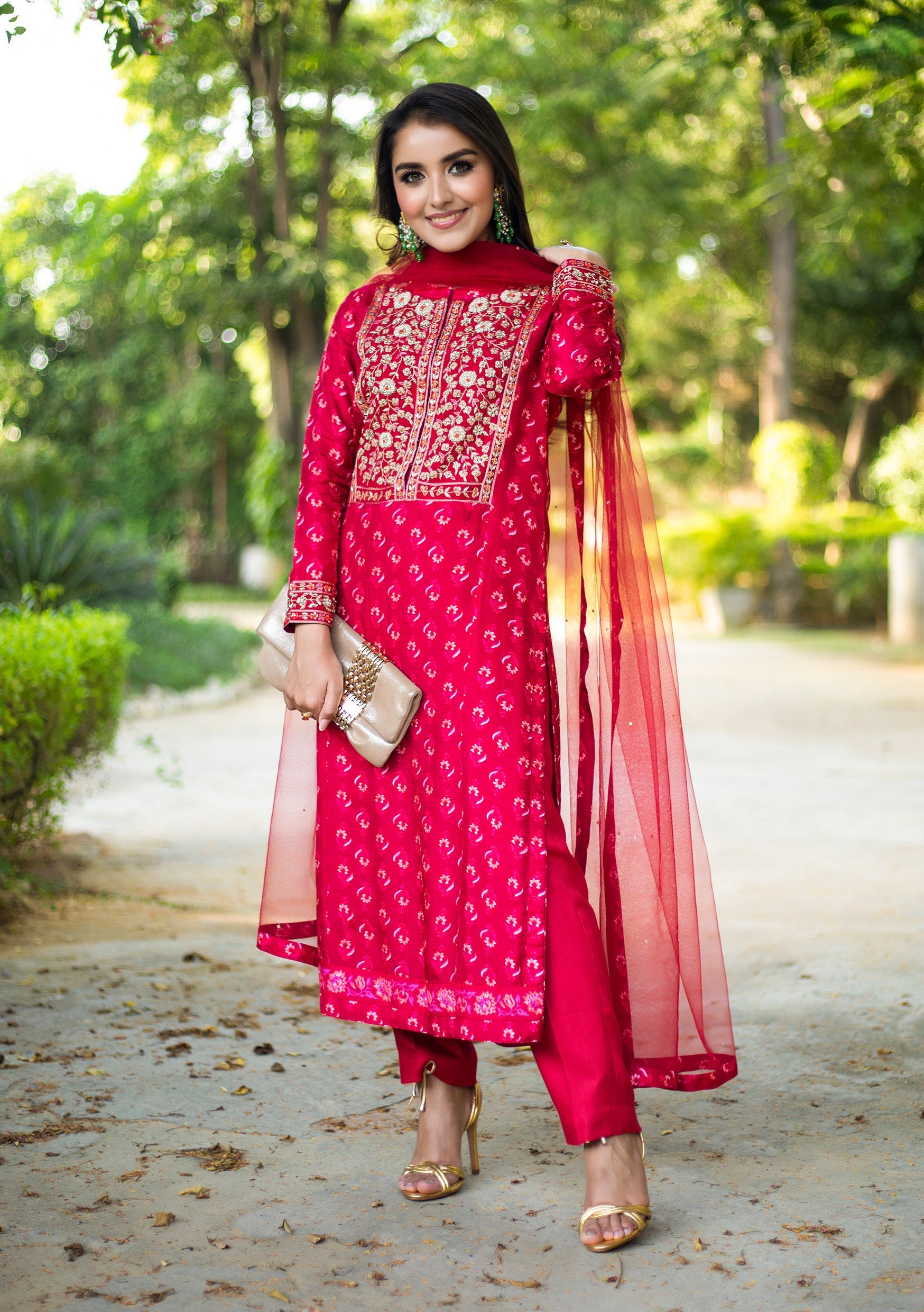 Maroon Kurta Set
