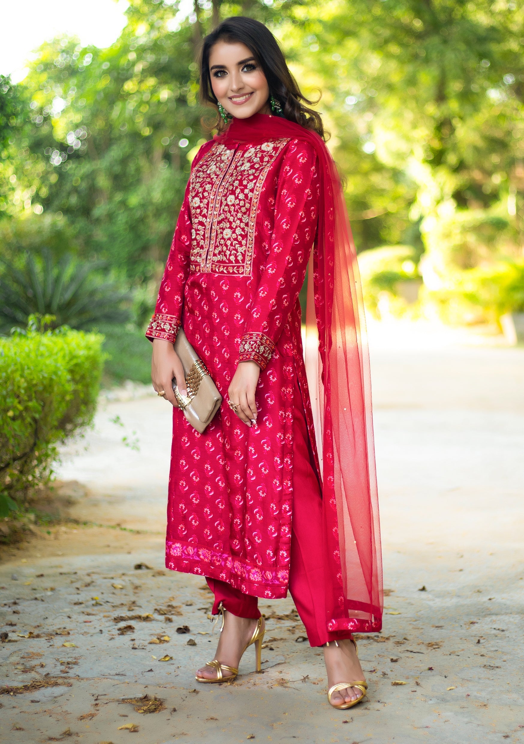 Maroon Kurta Set