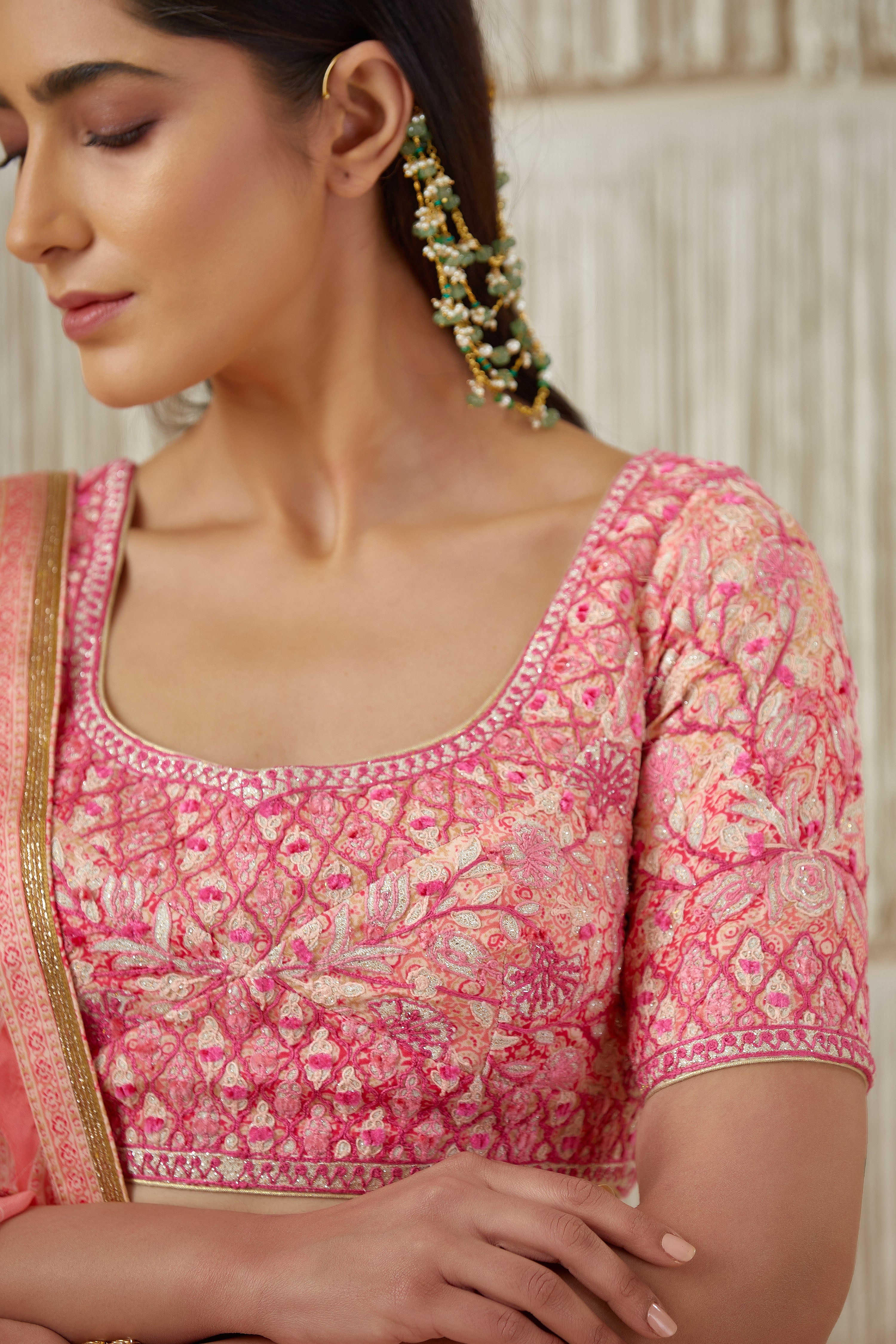 Coral Lehenga set