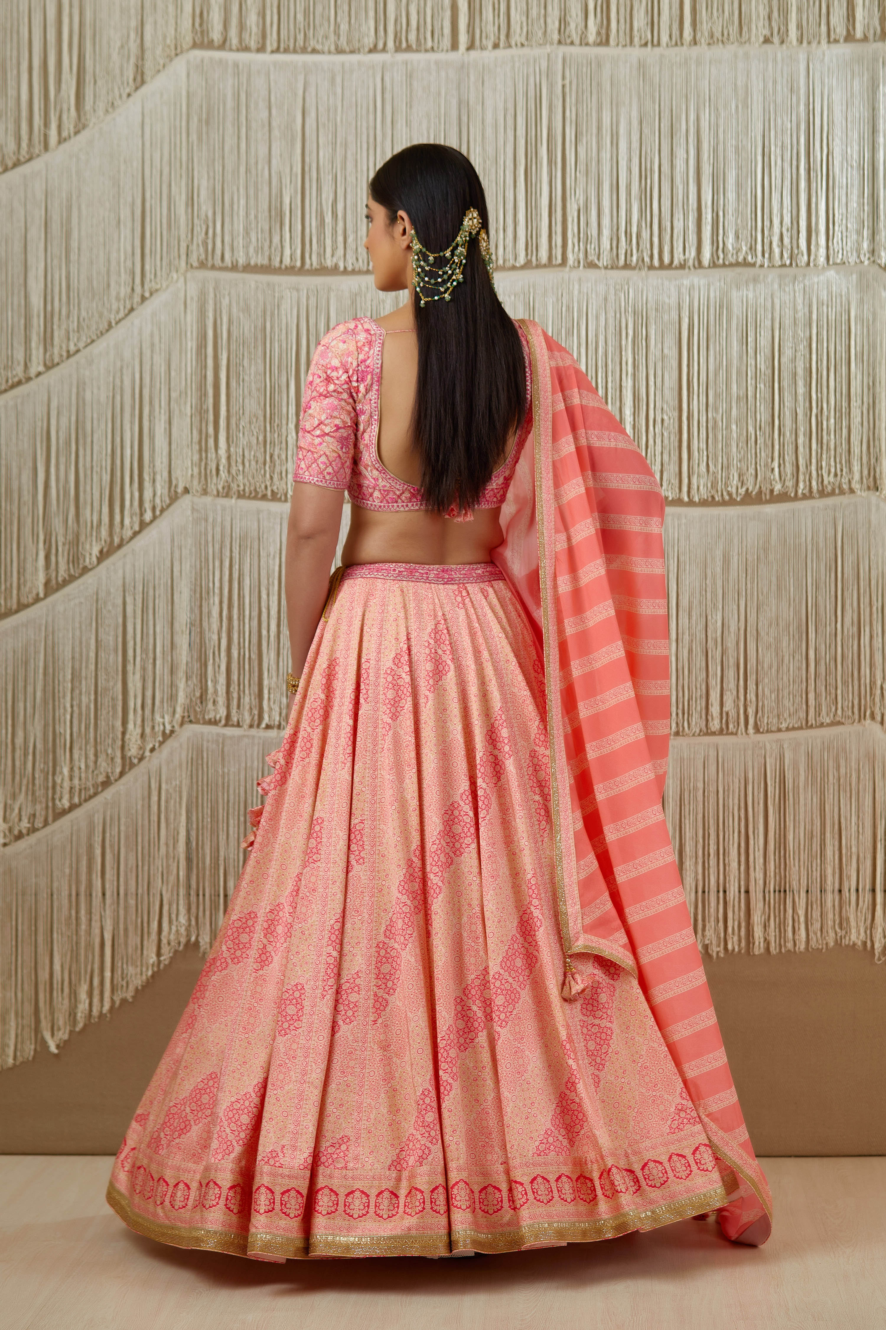 Coral Lehenga set