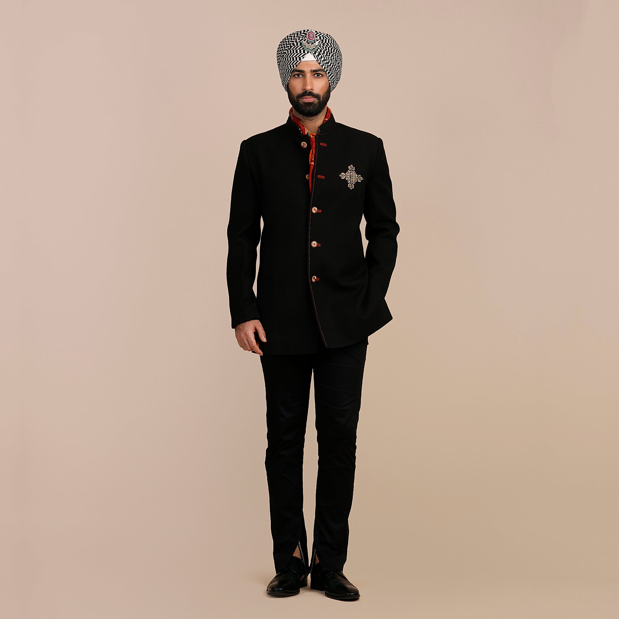 Midnight Black Bandhgala | SATT