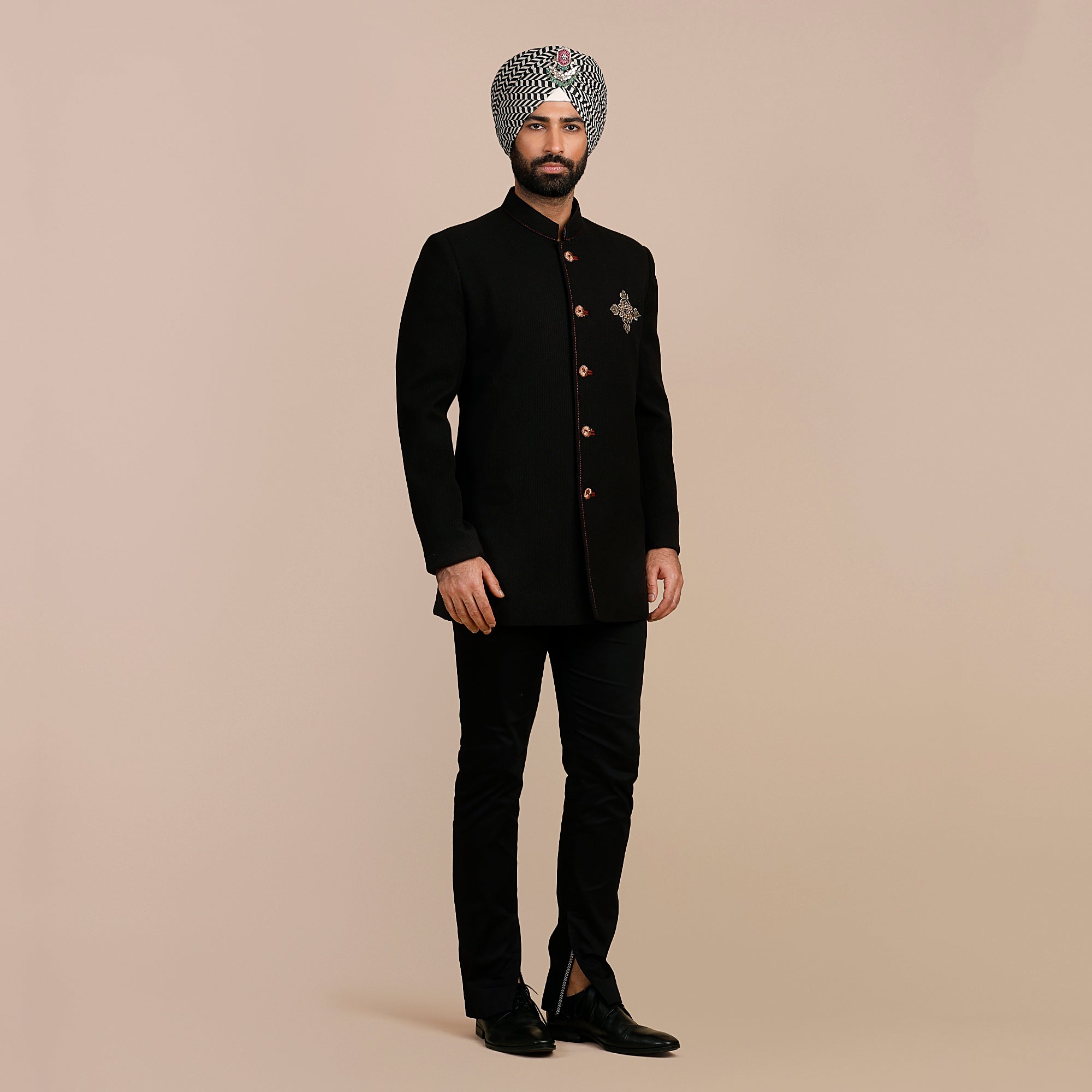 Midnight Black Bandhgala | SATT
