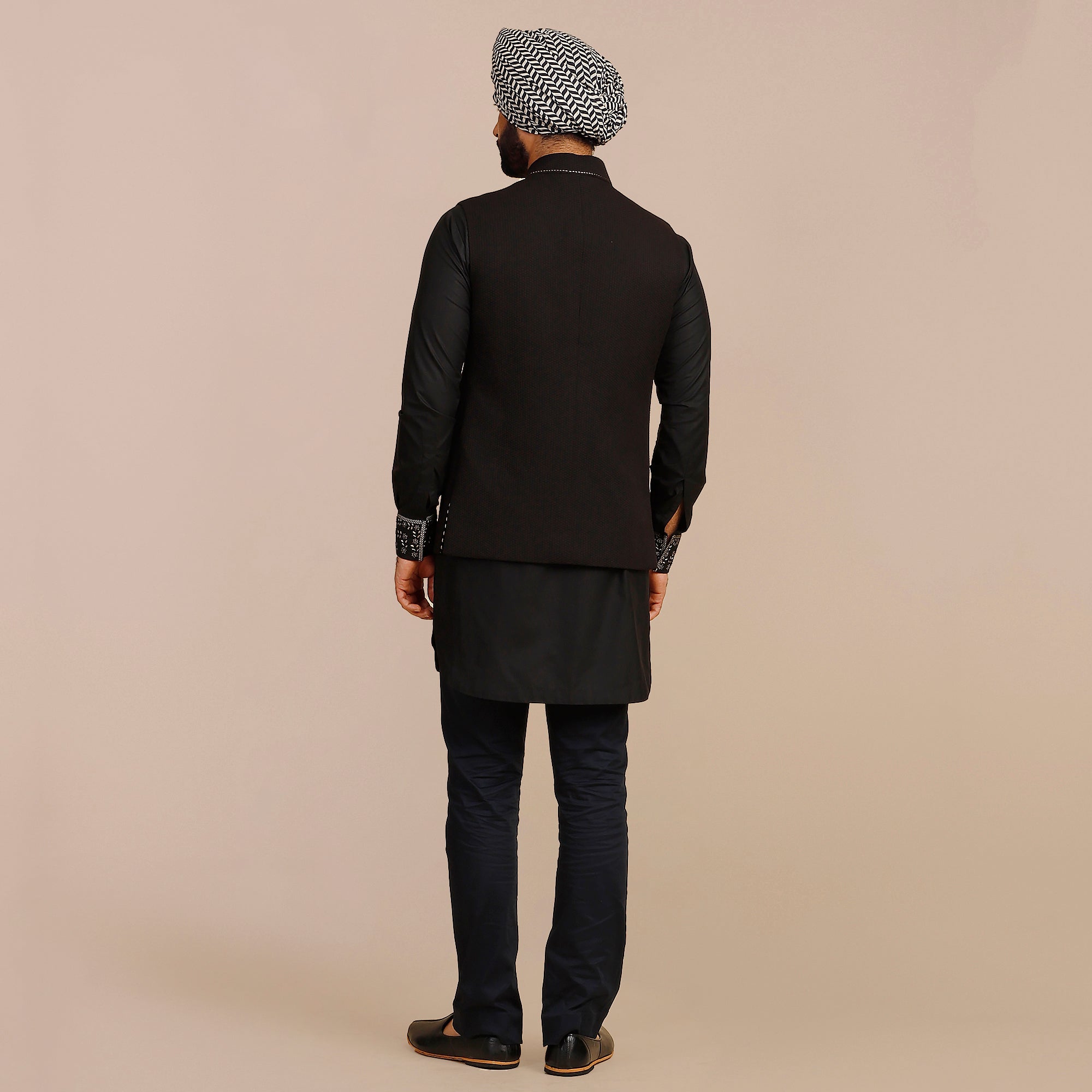 Midnight Black Nehru Jacket | SATT