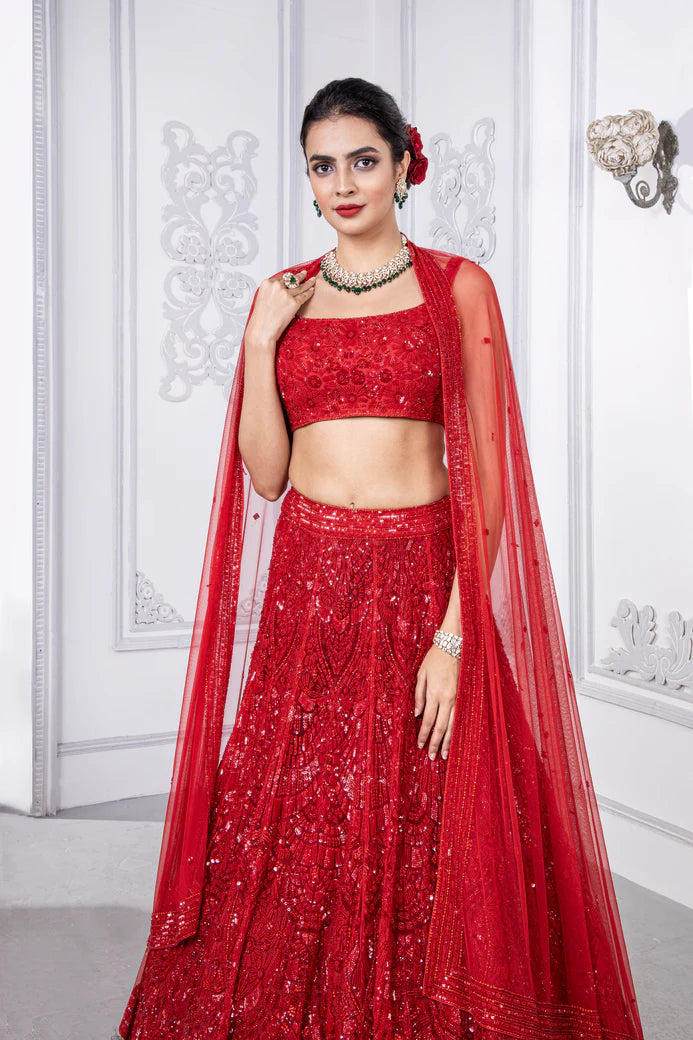 Scarlet Lehenga