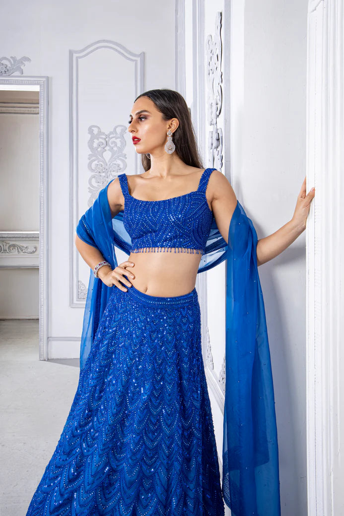 Azul Lehenga