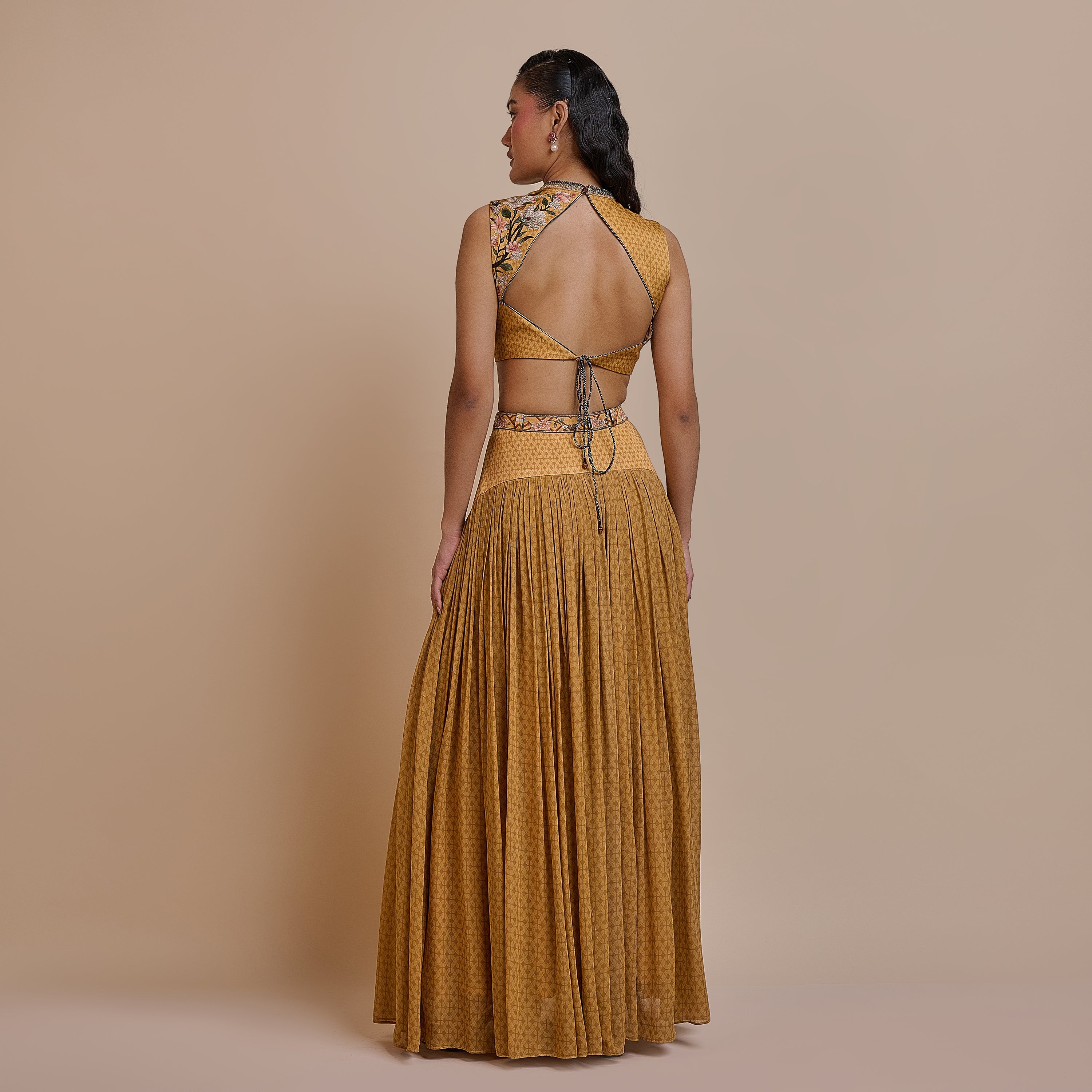 Ochre Mustard Skirt Set | ATTH