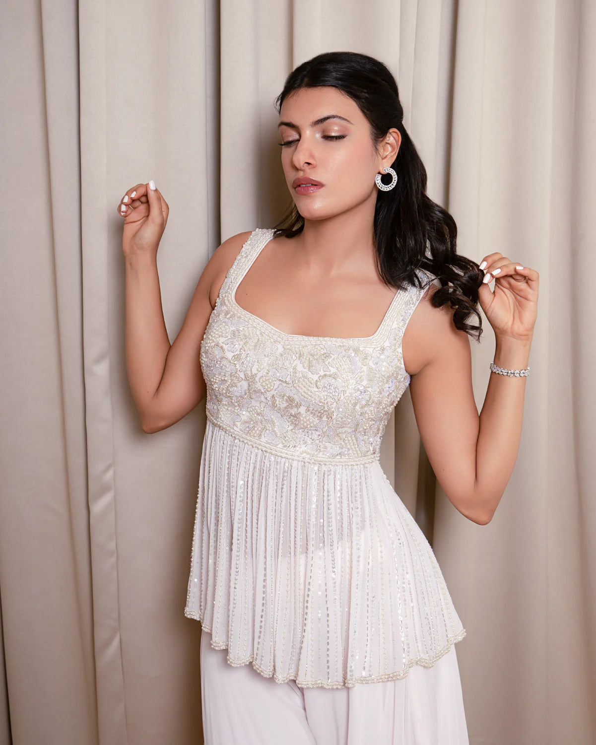 Frosty Pink Sharara set