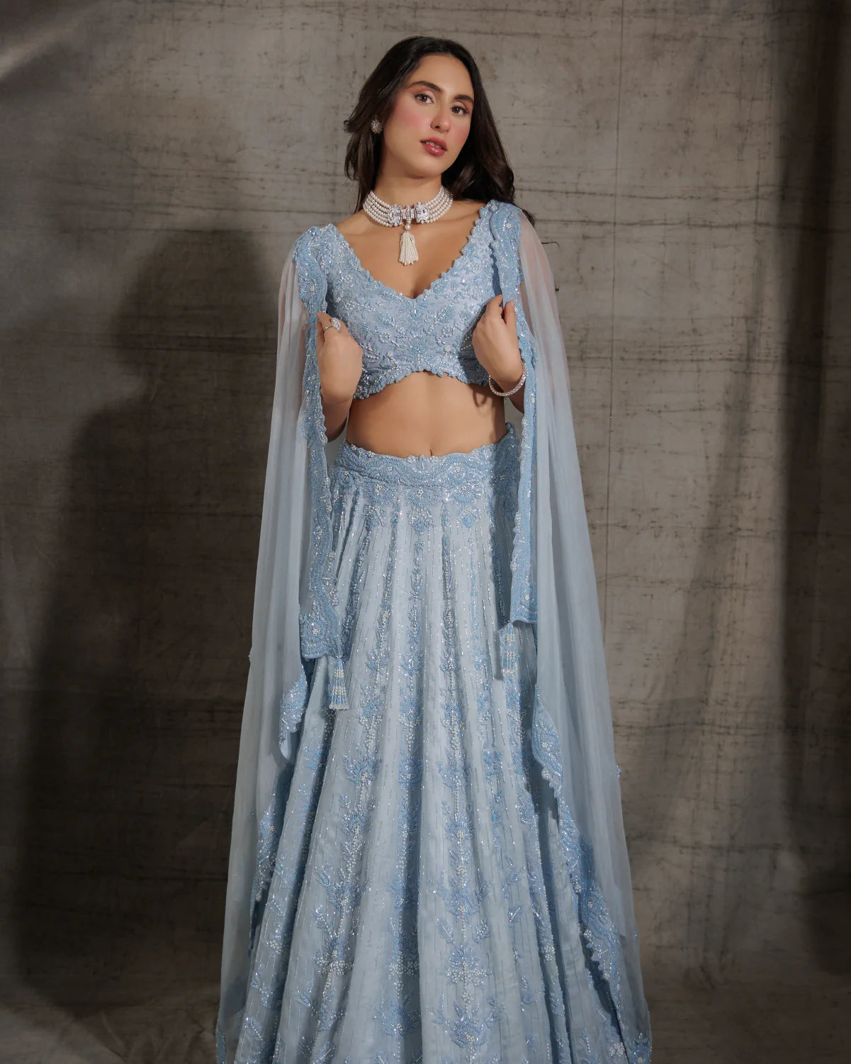 Cerulean Iris Lehenga
