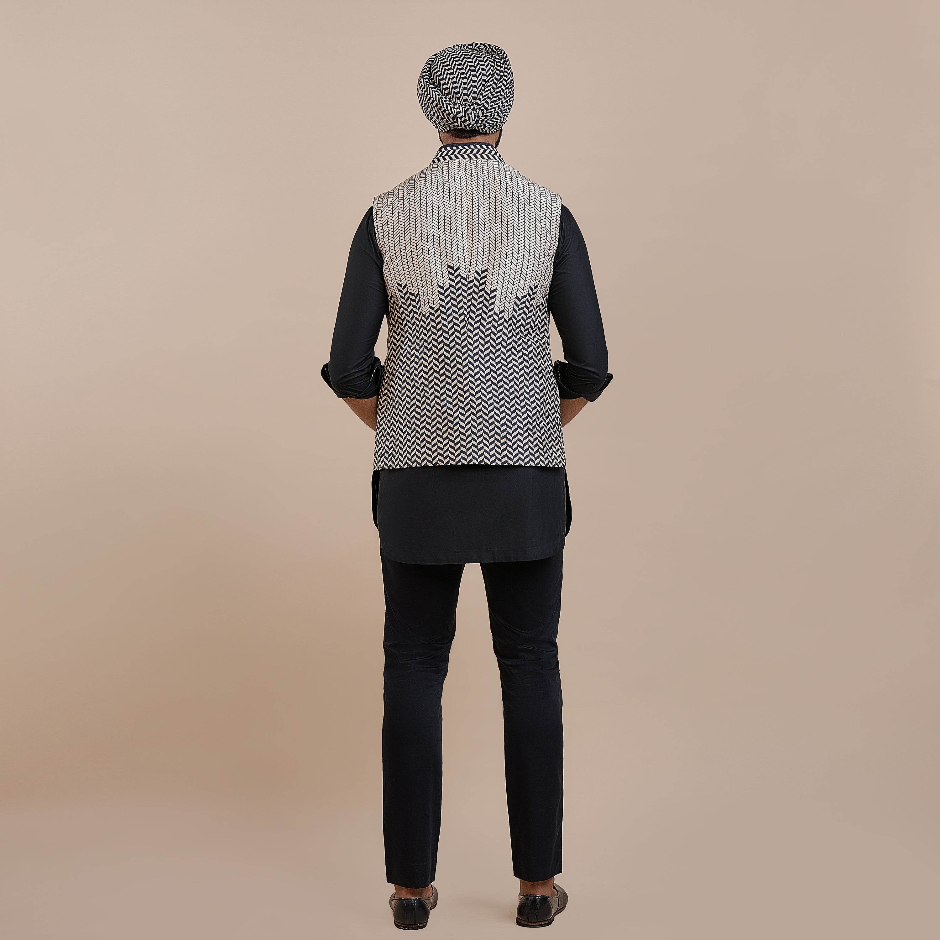 Signature Chevron Nehru Jacket | ATTH