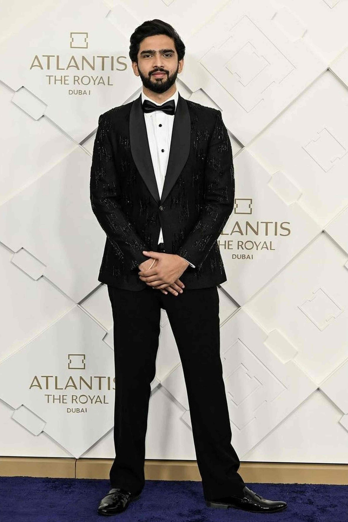 Black Broken Stripe Tuxedo With Pearl Highlights