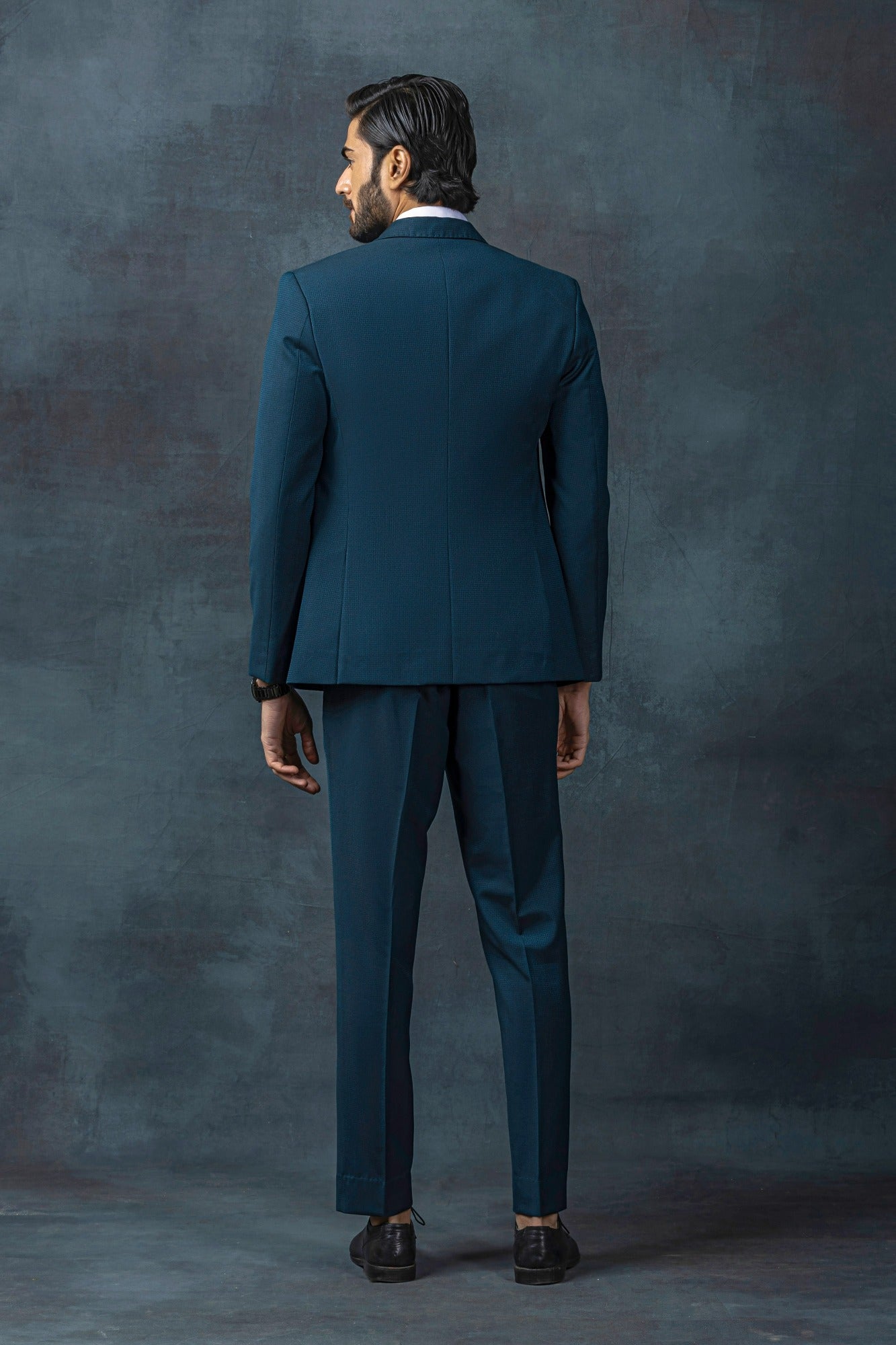 Teal Two Buttoned Suit