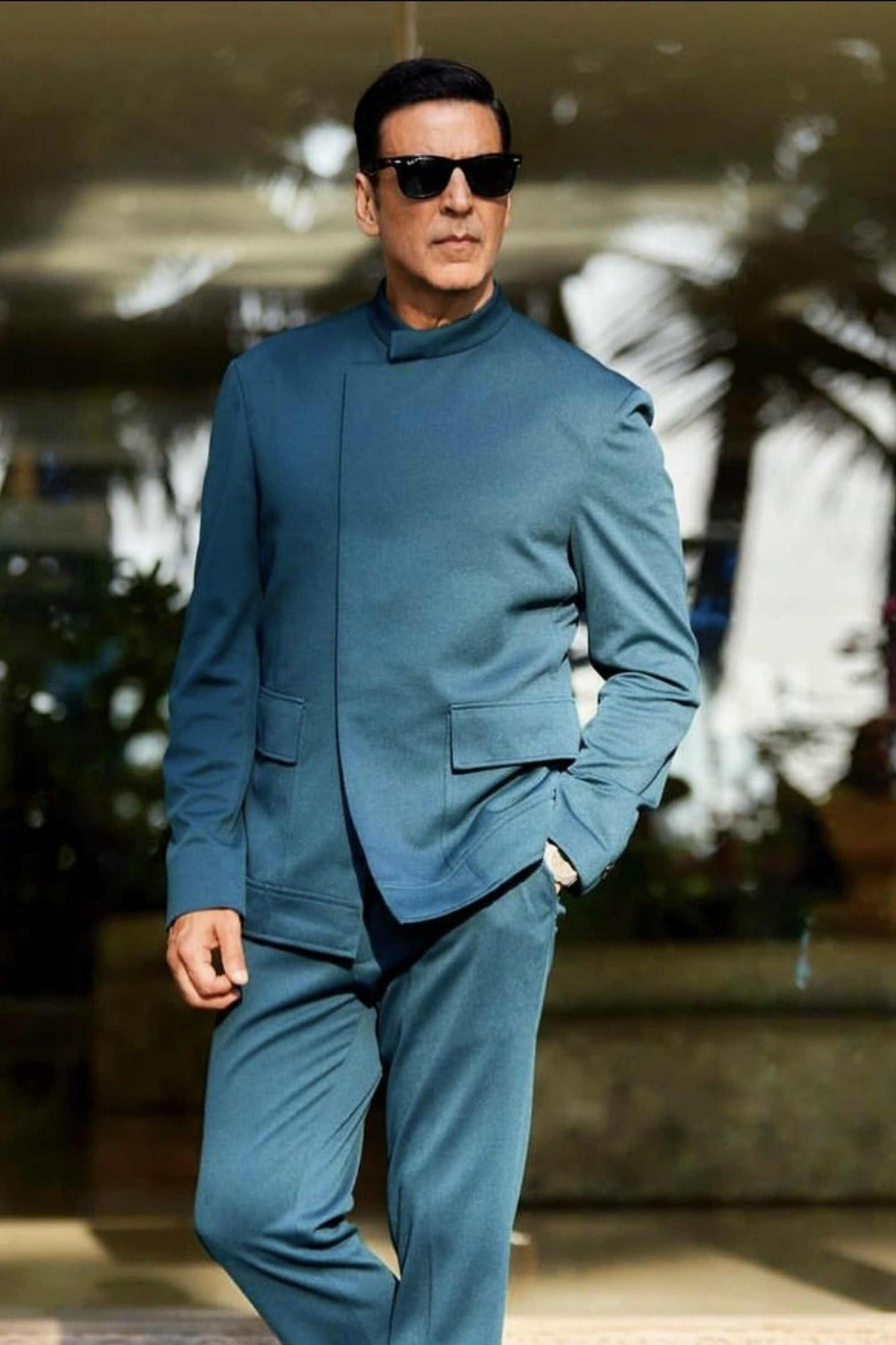 Green Angrakha Cut Bandhgala