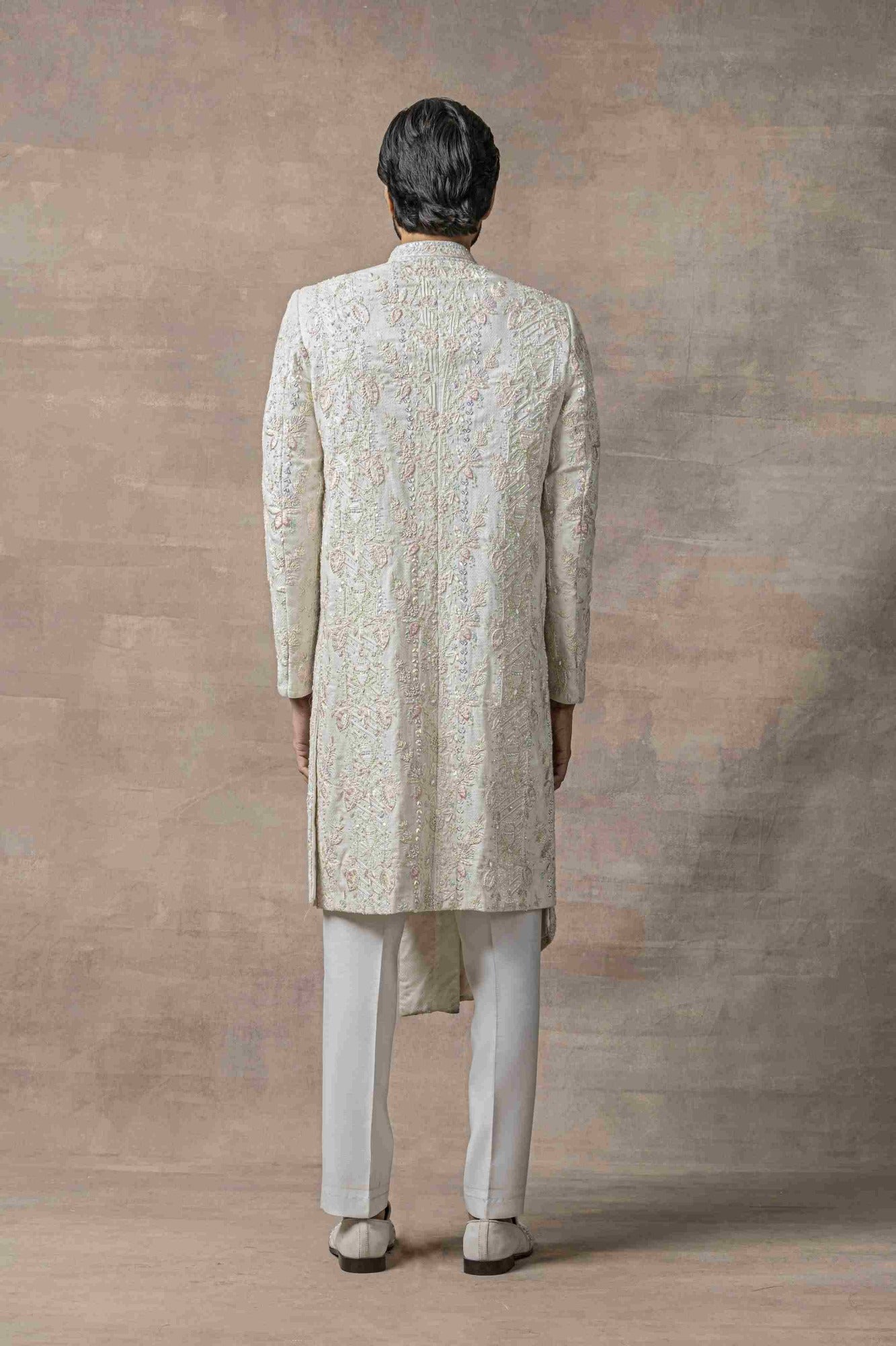 Front Cut Pearl Sherwani