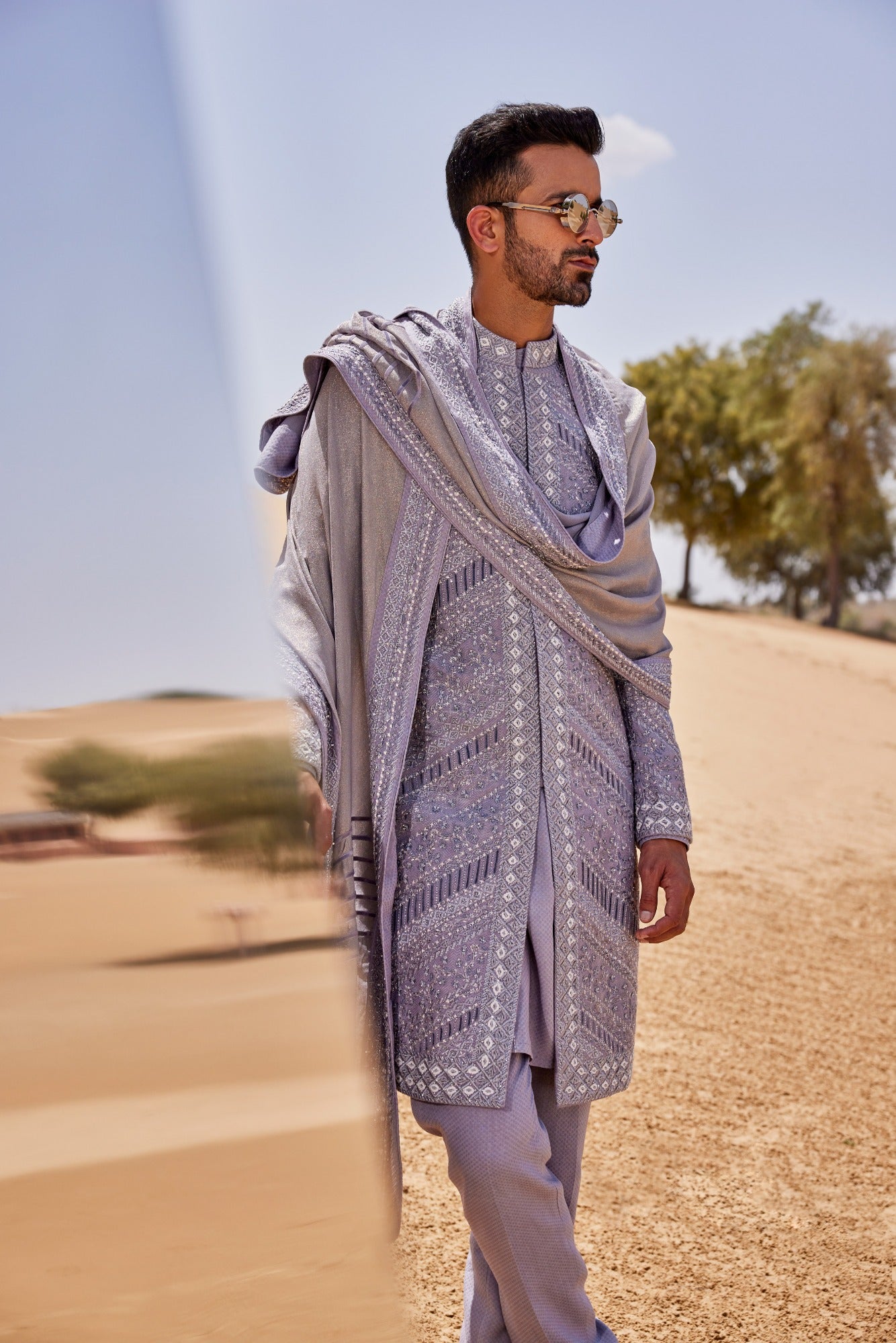Lavender Sherwani